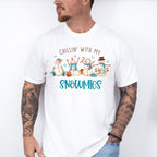 Chillin With My Snowmies - Winter Unisex Crewneck T-Shirt Sweatshirt Hoodie