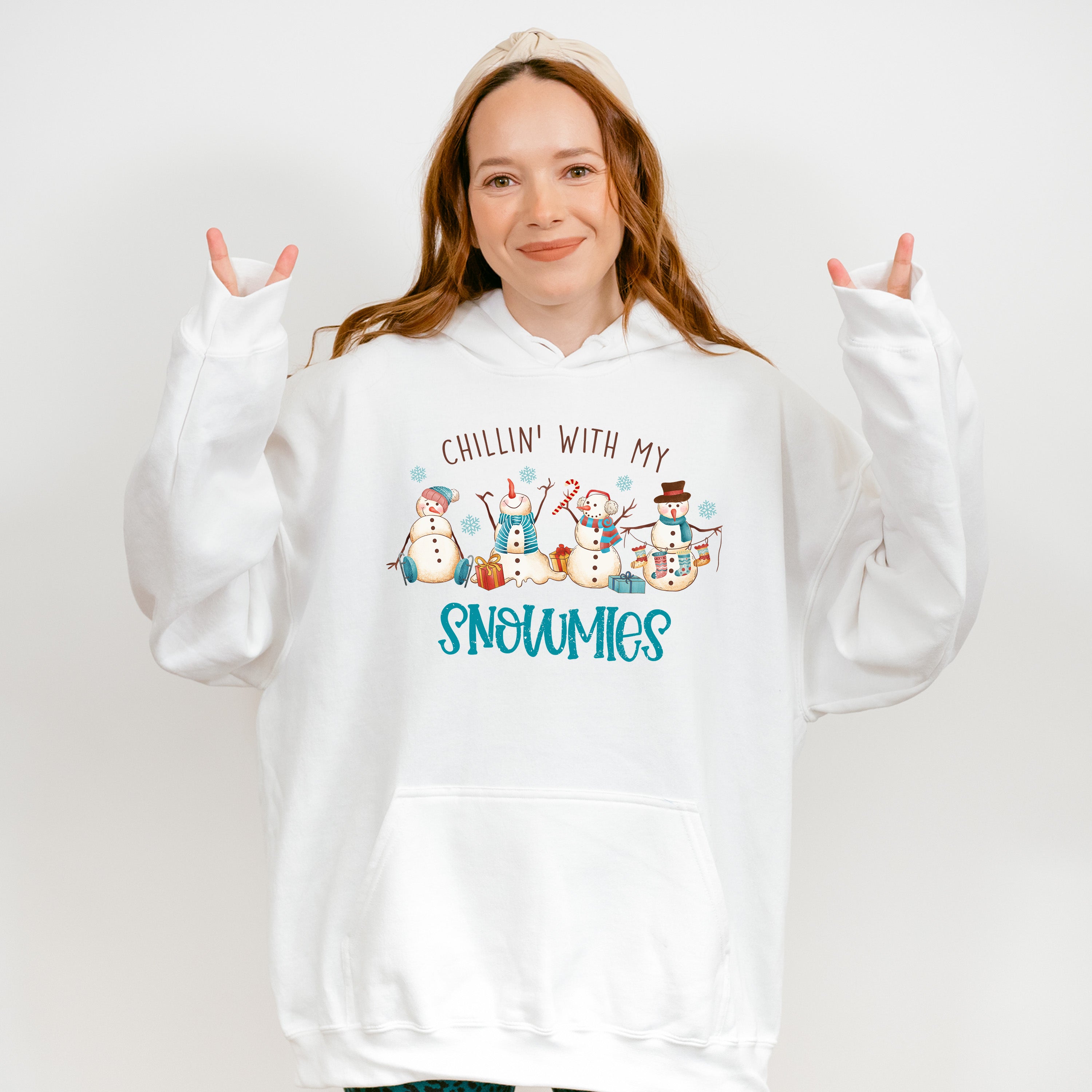 Chillin With My Snowmies - Winter Unisex Crewneck T-Shirt Sweatshirt Hoodie