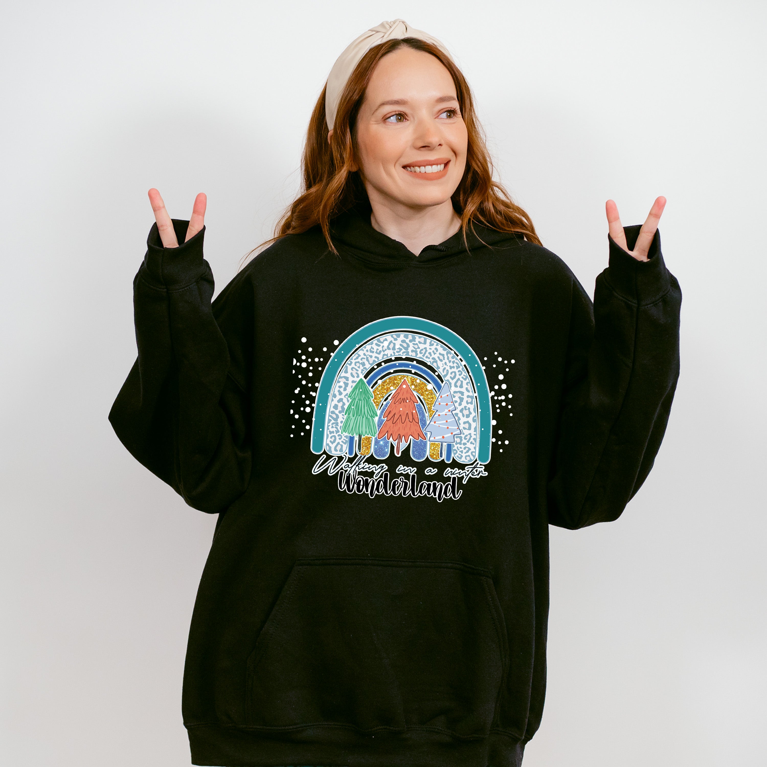 Walking In A Winter Wonderland Tree Design - Winter Unisex Crewneck T-Shirt Sweatshirt Hoodie