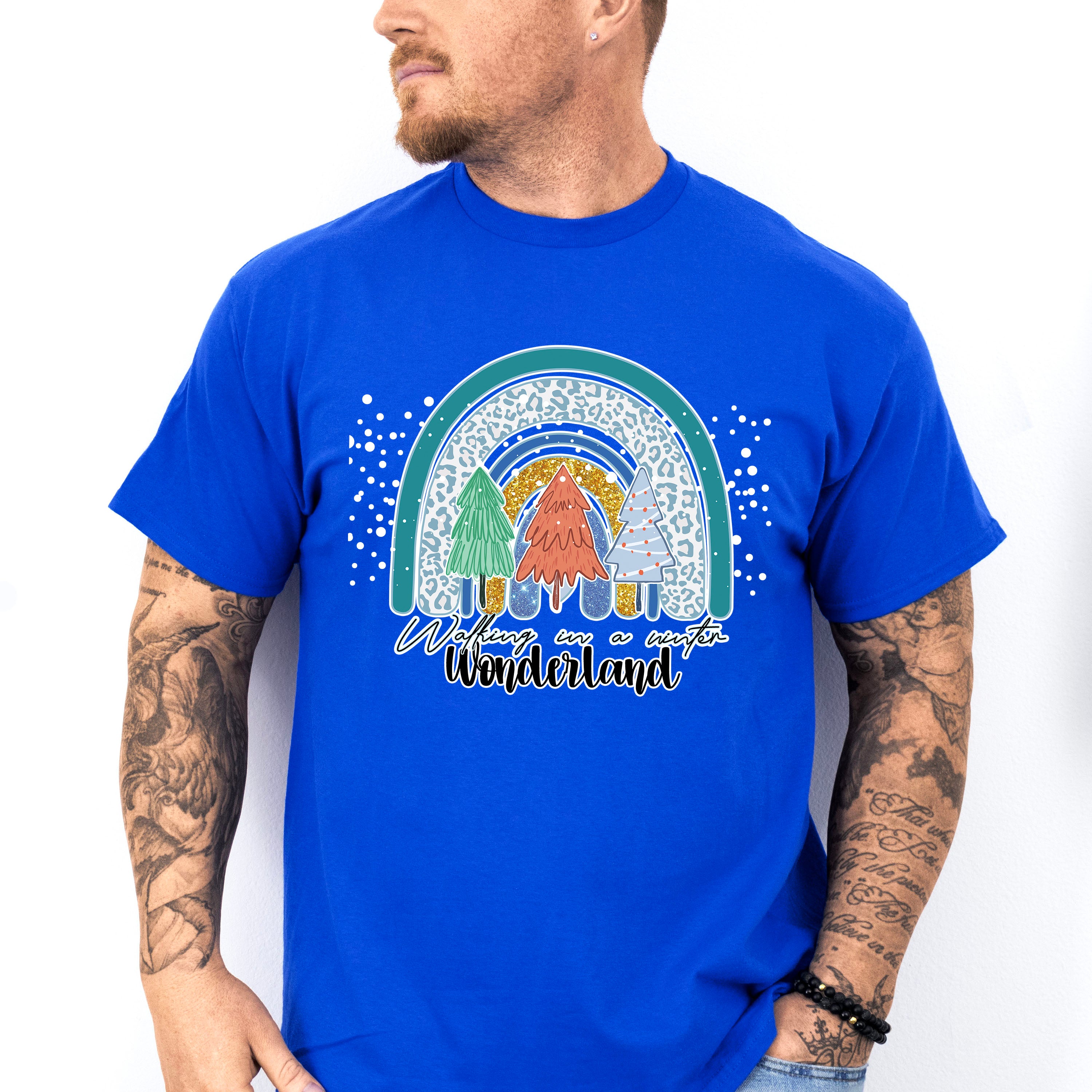 Walking In A Winter Wonderland Tree Design - Winter Unisex Crewneck T-Shirt Sweatshirt Hoodie