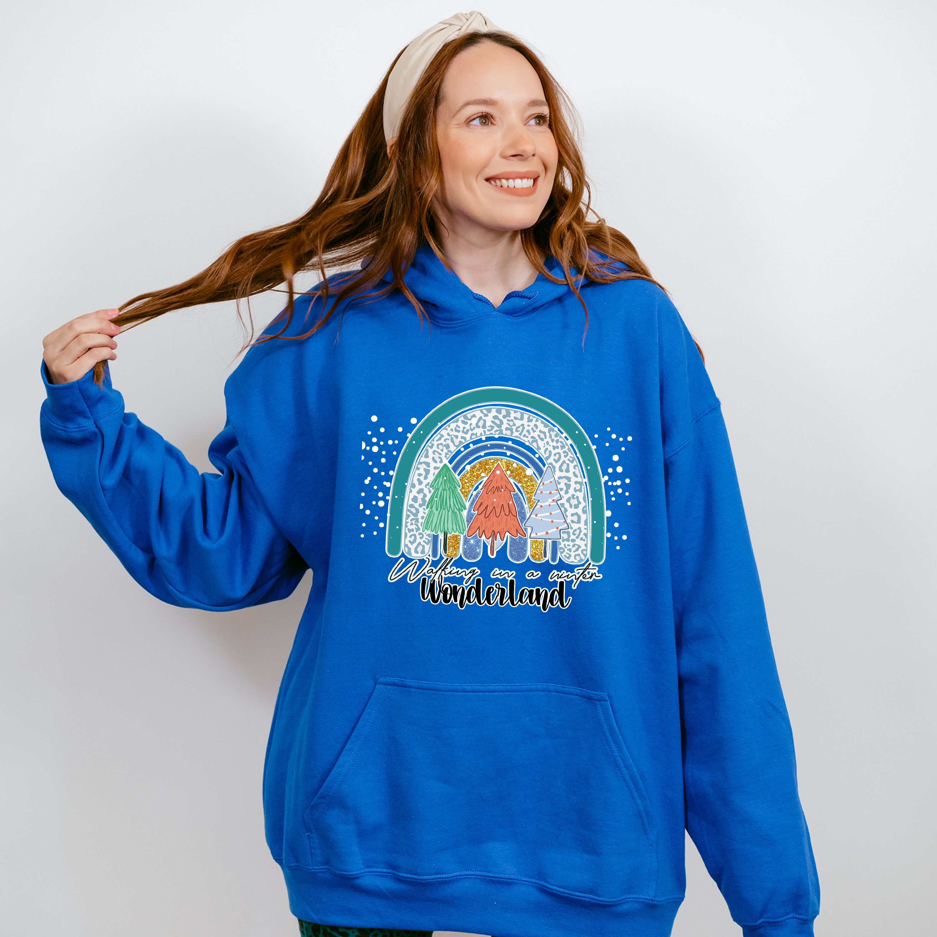 Walking In A Winter Wonderland Tree Design - Winter Unisex Crewneck T-Shirt Sweatshirt Hoodie