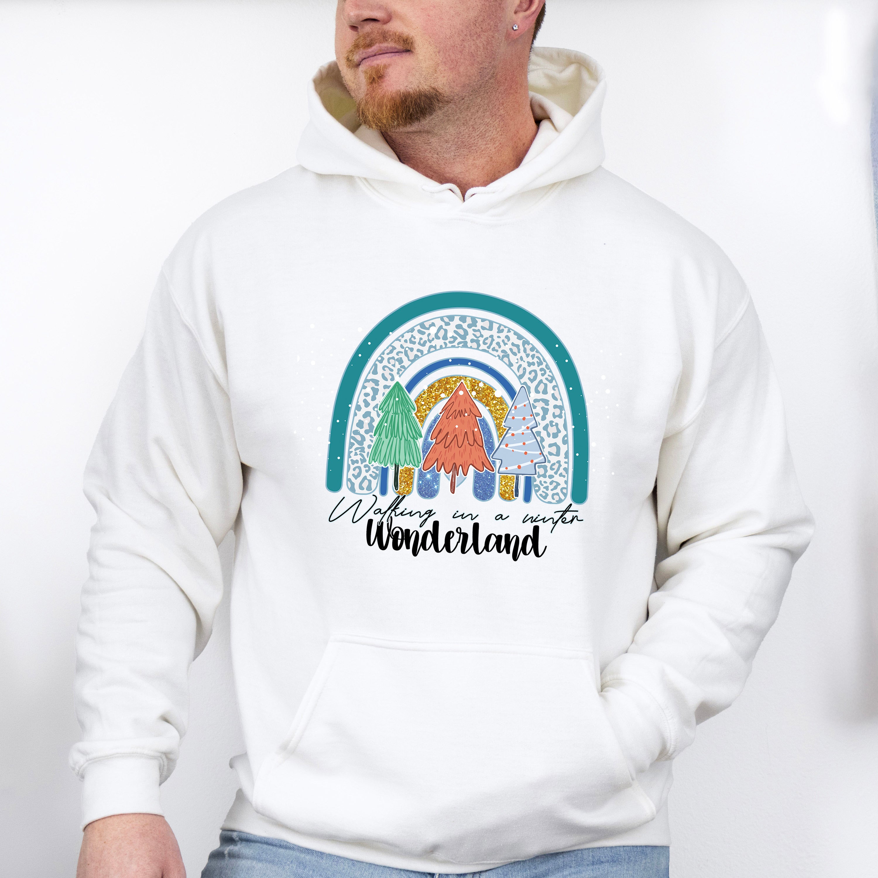 Walking In A Winter Wonderland Tree Design - Winter Unisex Crewneck T-Shirt Sweatshirt Hoodie
