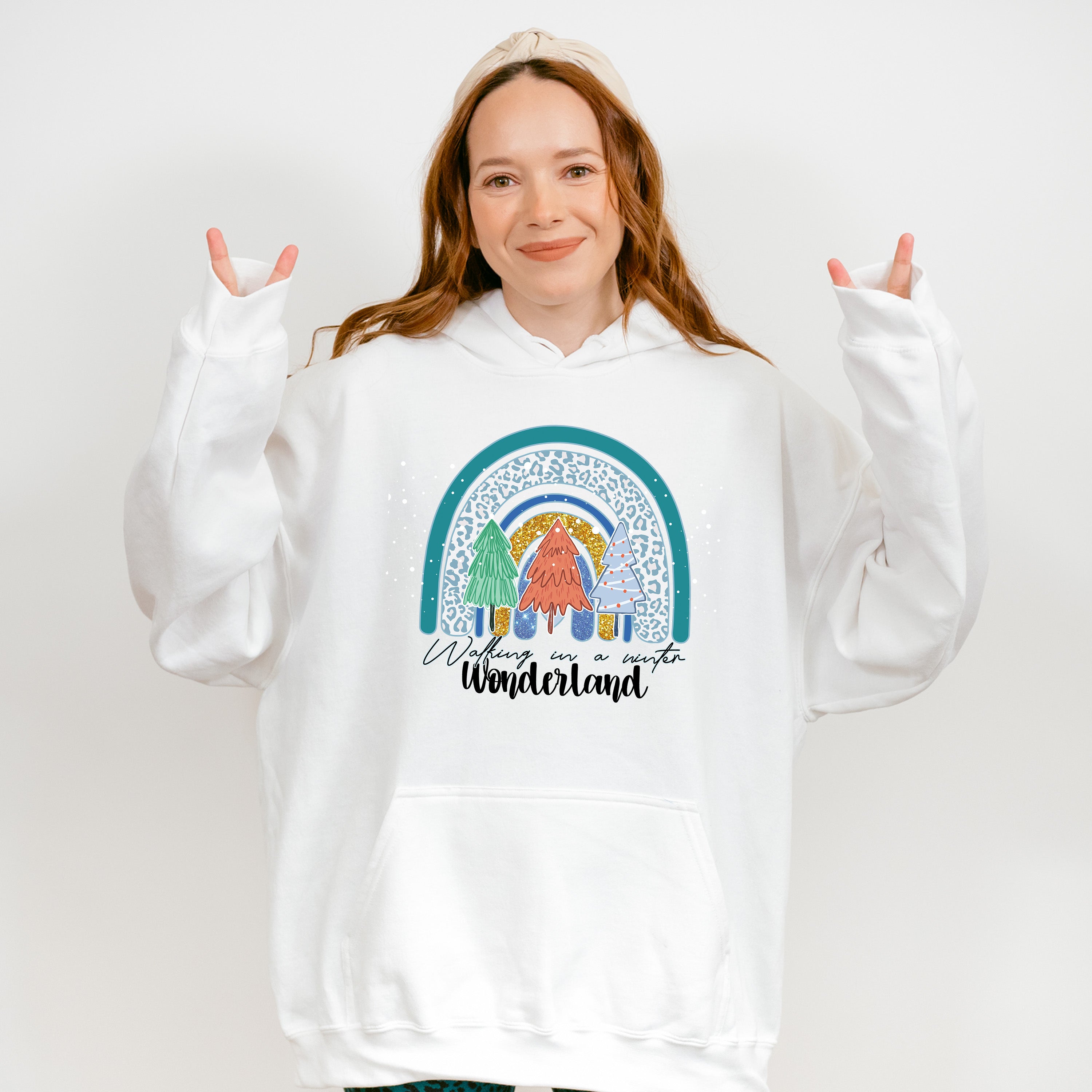 Walking In A Winter Wonderland Tree Design - Winter Unisex Crewneck T-Shirt Sweatshirt Hoodie