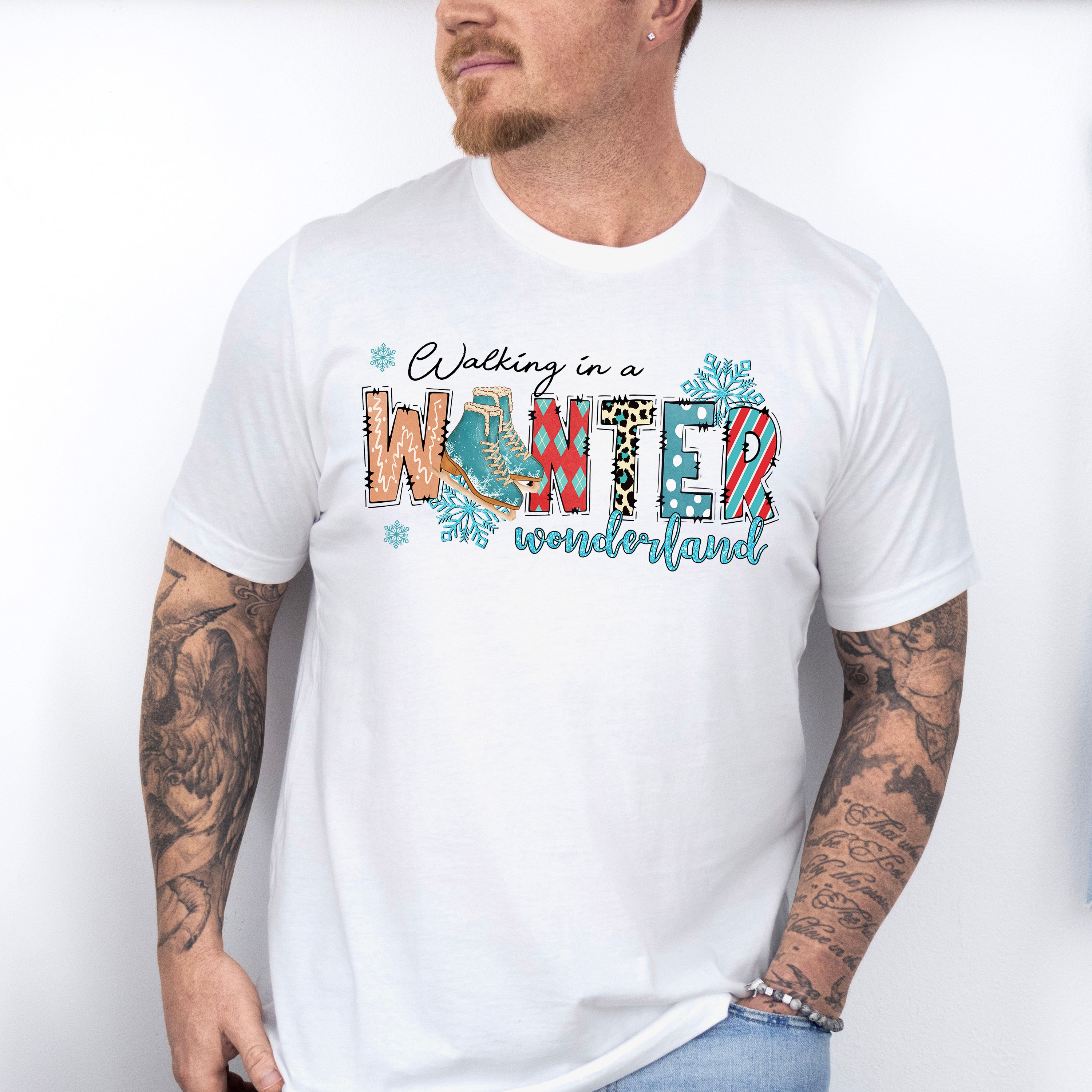 Walking In A Wonderland Design - Winter Unisex Crewneck T-Shirt Sweatshirt Hoodie