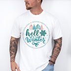 Hello Winter Tree Design - Winter Unisex Crewneck T-Shirt Sweatshirt Hoodie