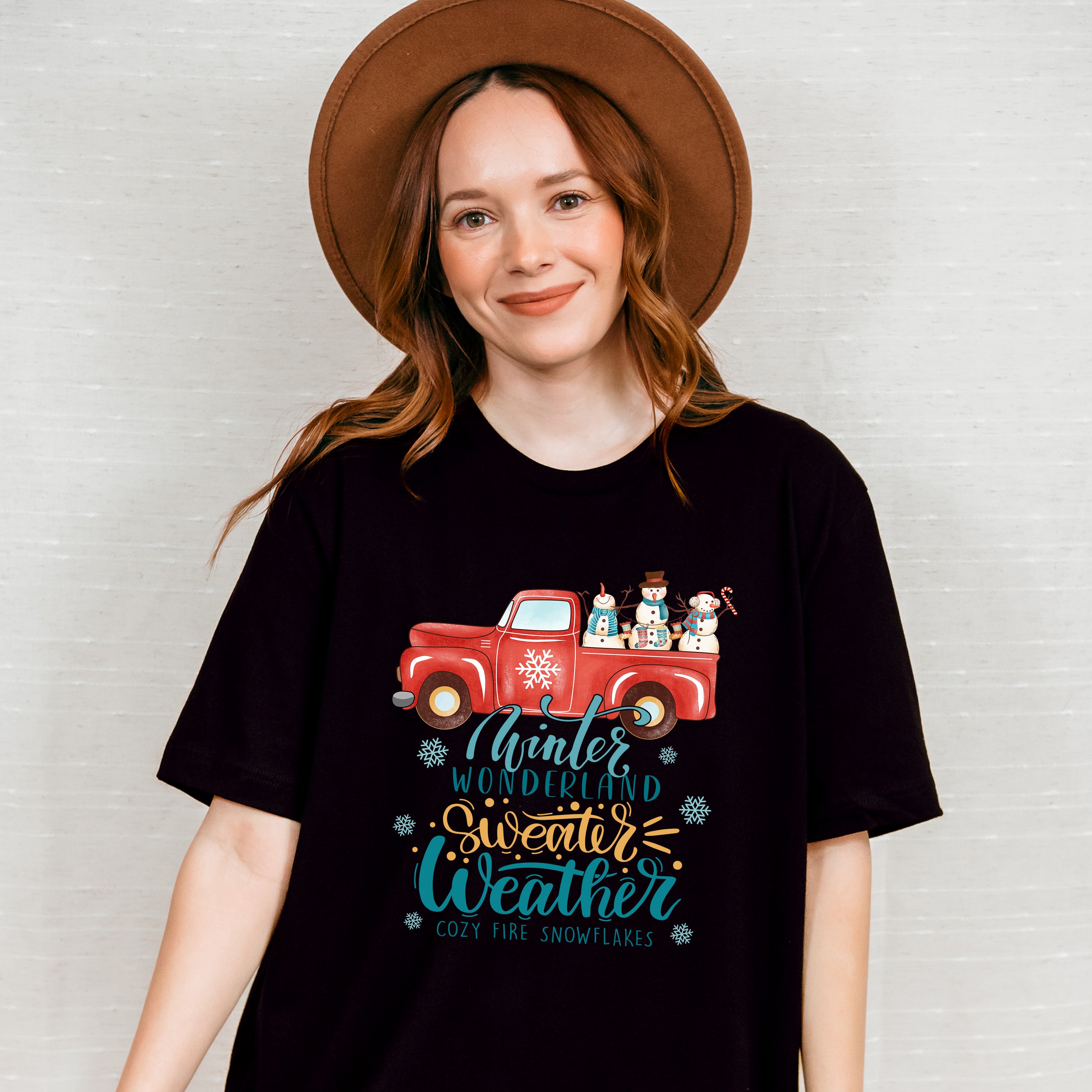Sweater Weather Cozy Fire - Winter Unisex Crewneck T-Shirt Sweatshirt Hoodie