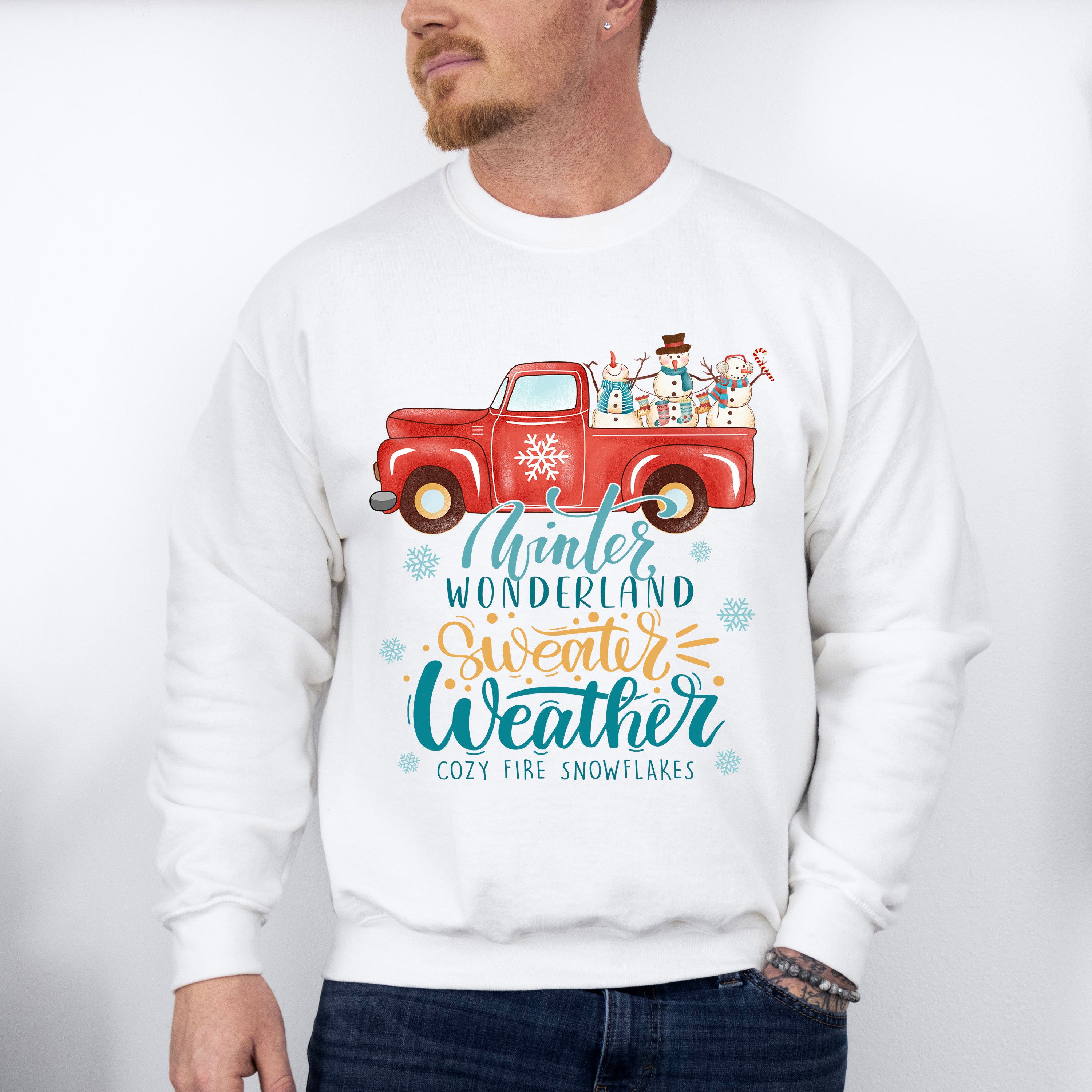 Sweater Weather Cozy Fire - Winter Unisex Crewneck T-Shirt Sweatshirt Hoodie