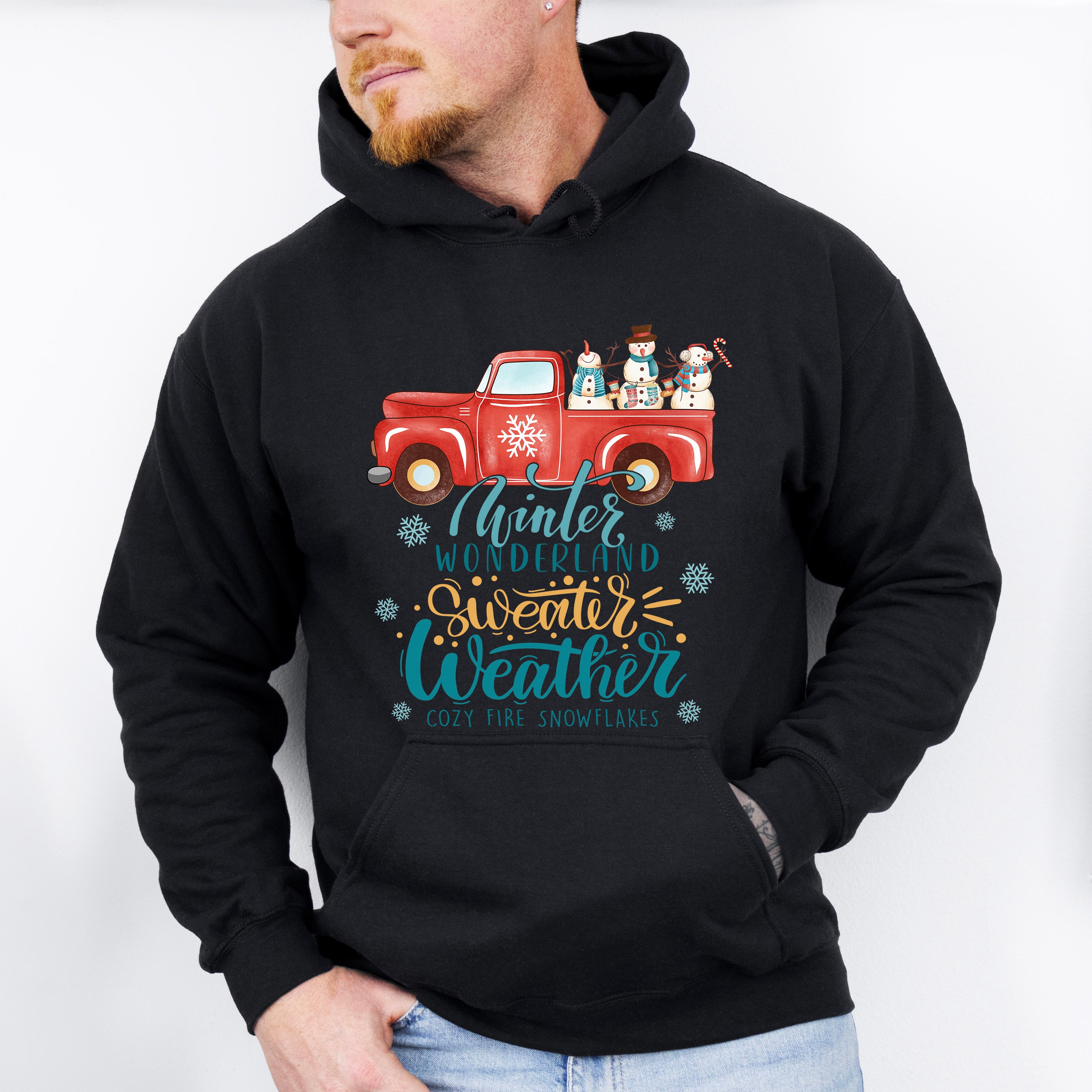 Sweater Weather Cozy Fire - Winter Unisex Crewneck T-Shirt Sweatshirt Hoodie