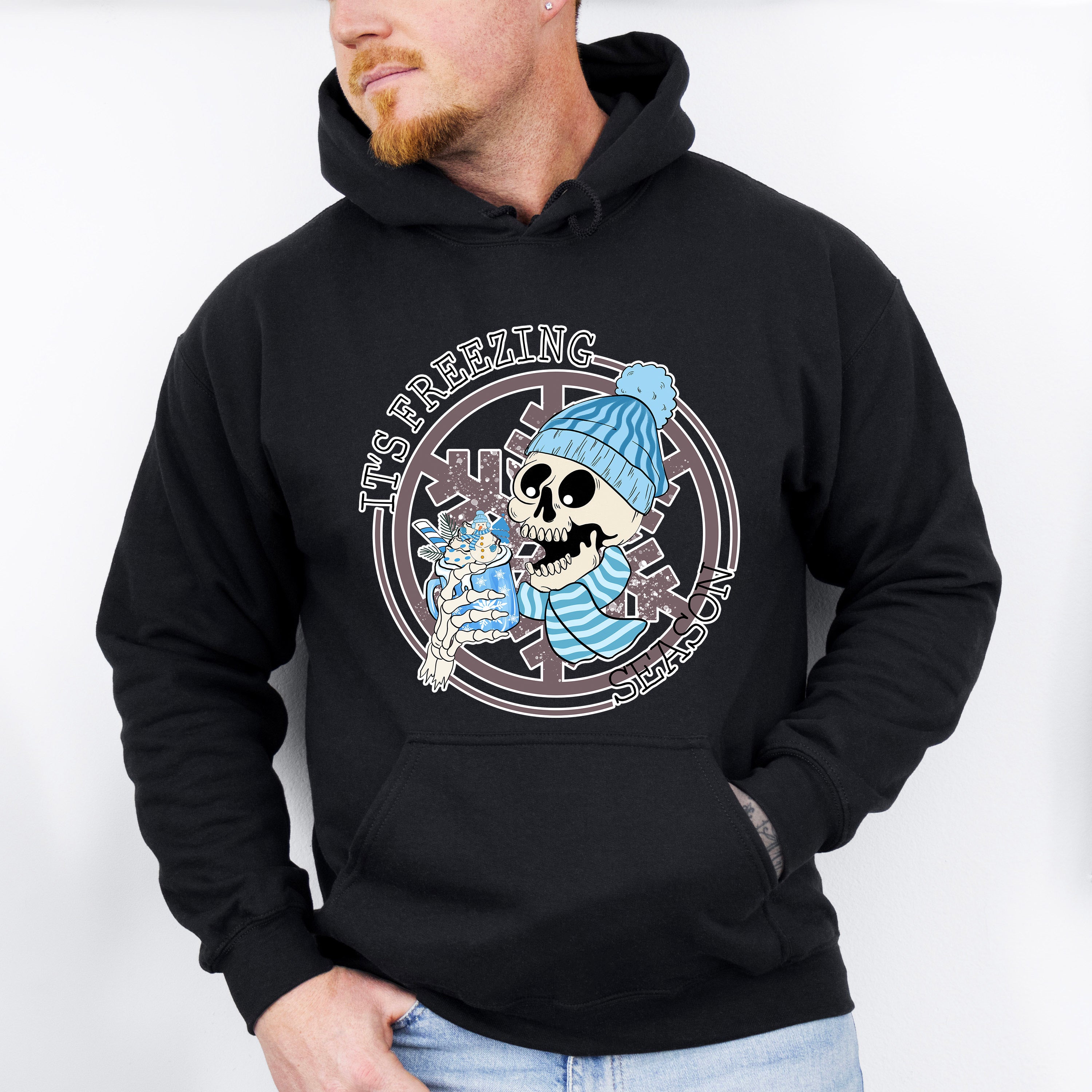 It&#39;s Freezing Season Skeleton Design - Winter Unisex Crewneck T-Shirt Sweatshirt Hoodie