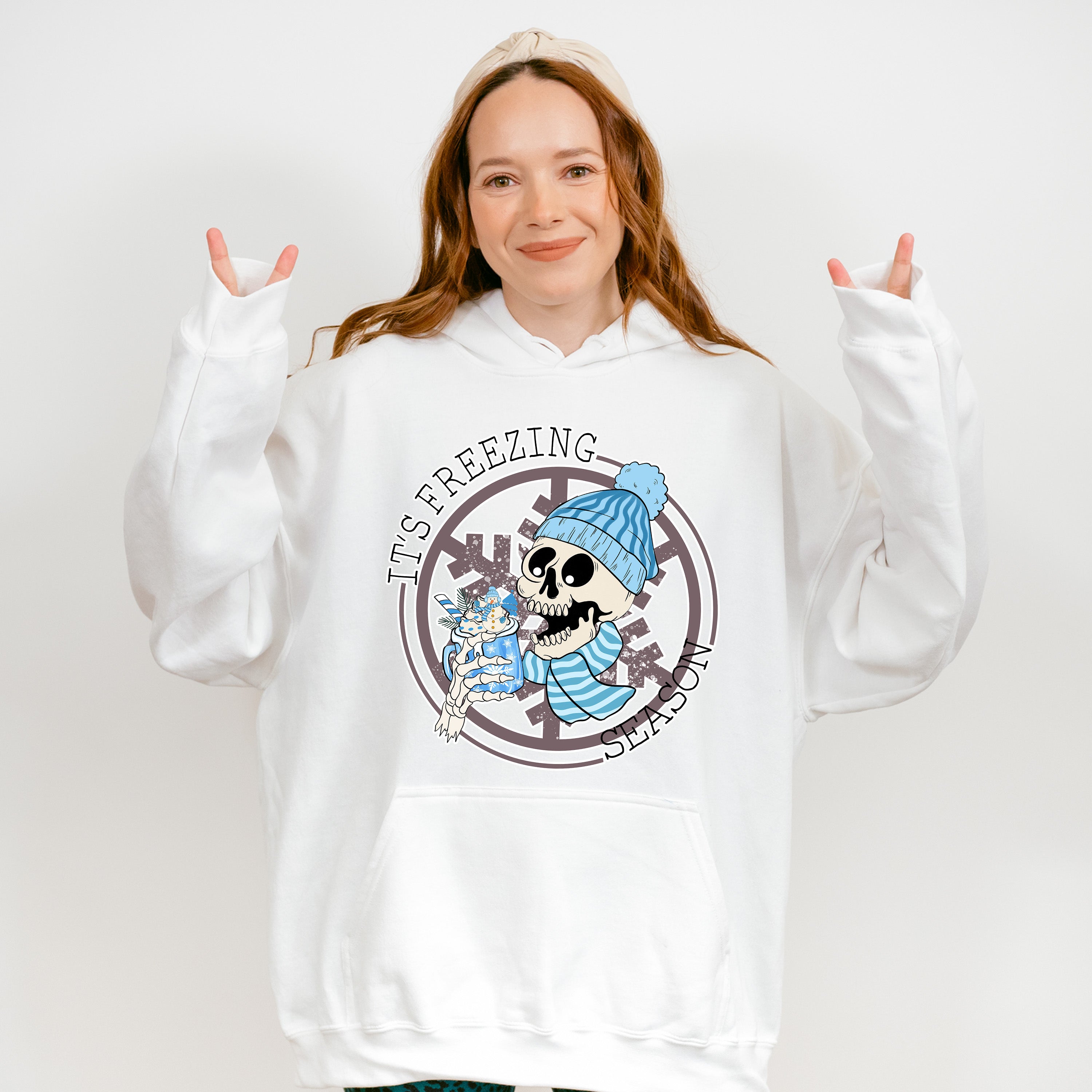 It&#39;s Freezing Season Skeleton Design - Winter Unisex Crewneck T-Shirt Sweatshirt Hoodie