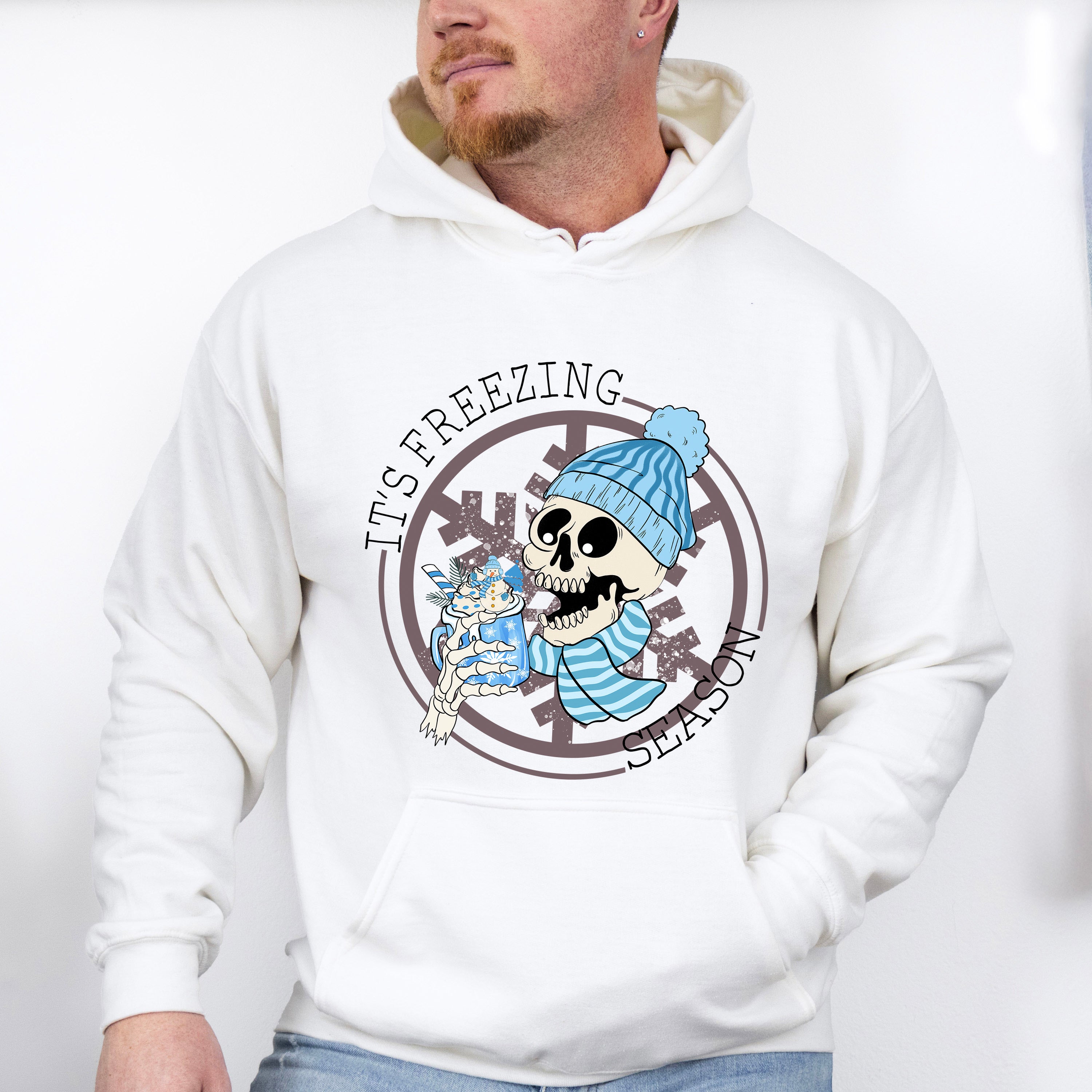 It&#39;s Freezing Season Skeleton Design - Winter Unisex Crewneck T-Shirt Sweatshirt Hoodie