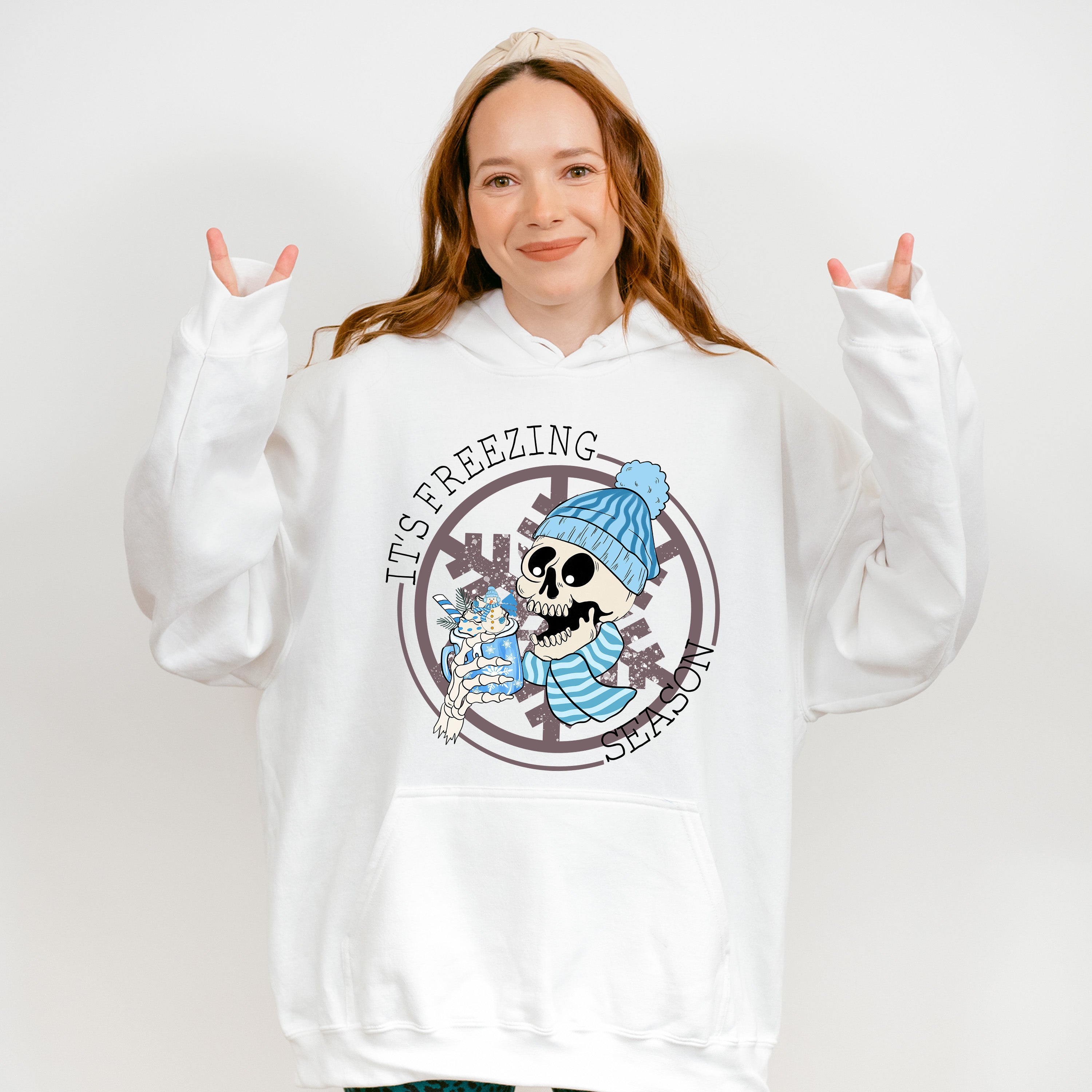 It&#39;s Freezing Season Skeleton Design - Winter Unisex Crewneck T-Shirt Sweatshirt Hoodie
