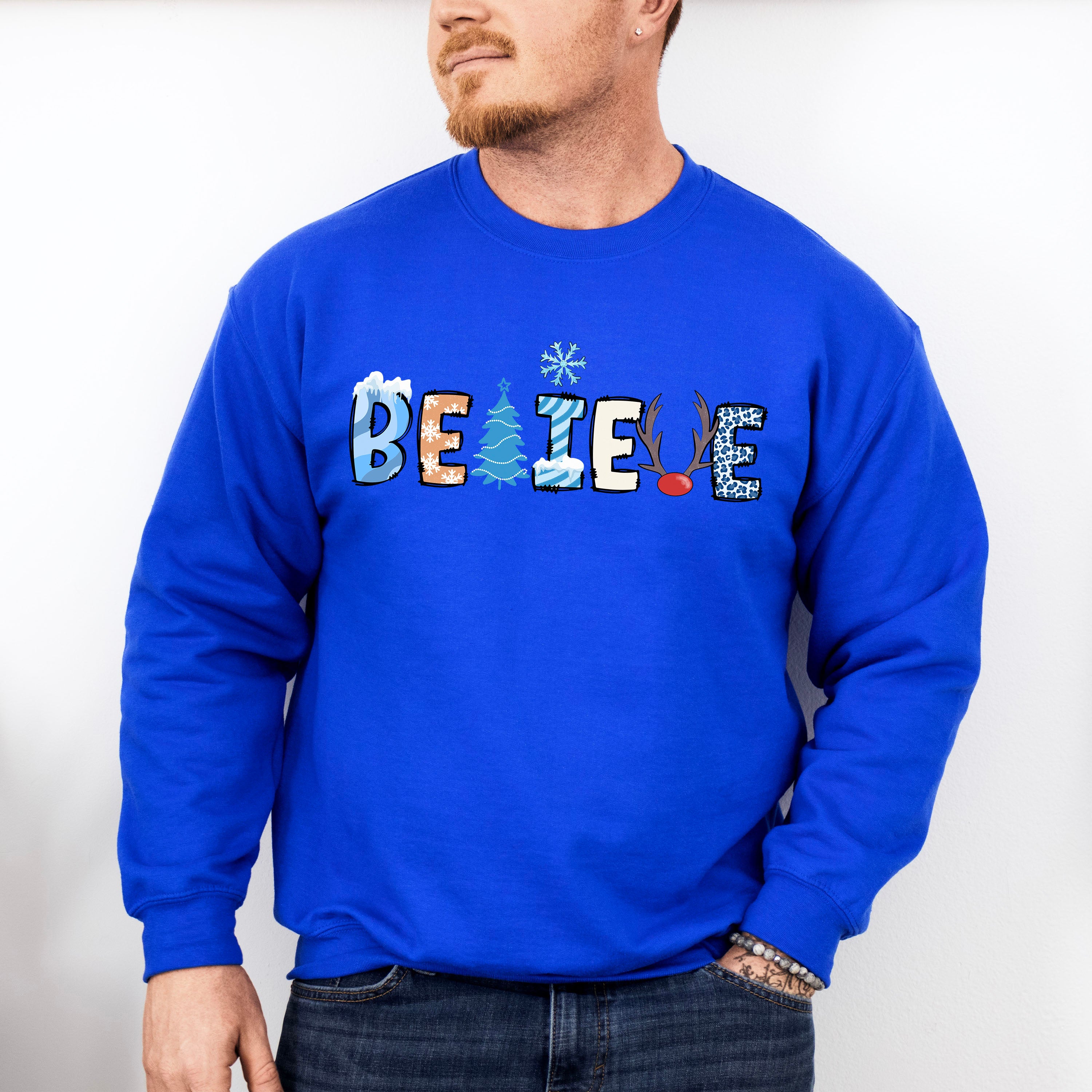 Believe Winter Design - Winter Unisex Crewneck T-Shirt Sweatshirt Hoodie