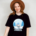 Let It Snow Snowglobe Design - Winter Unisex Crewneck T-Shirt Sweatshirt Hoodie