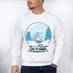 Let It Snow Snowglobe Design - Winter Unisex Crewneck T-Shirt Sweatshirt Hoodie