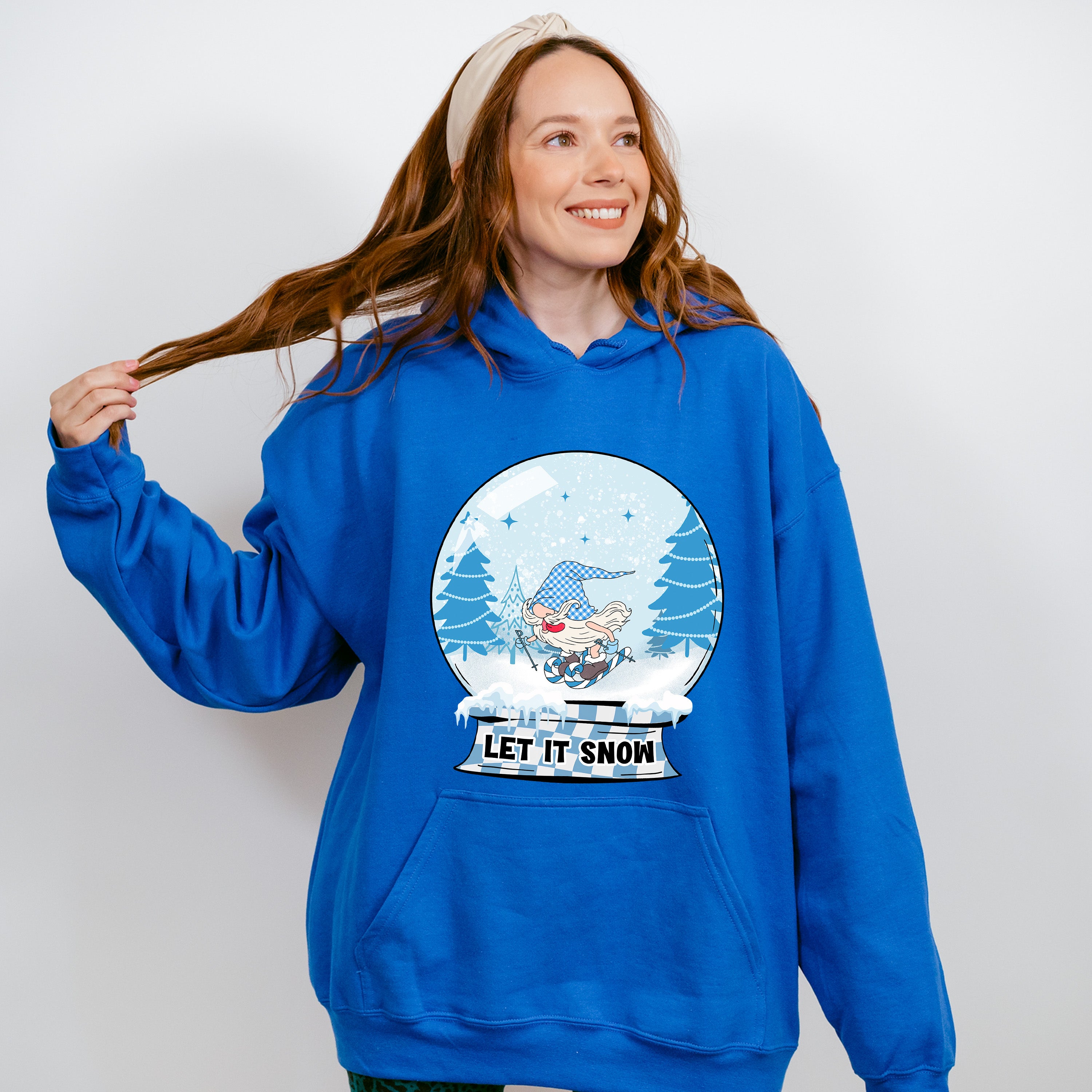 Let It Snow Snowglobe Design - Winter Unisex Crewneck T-Shirt Sweatshirt Hoodie