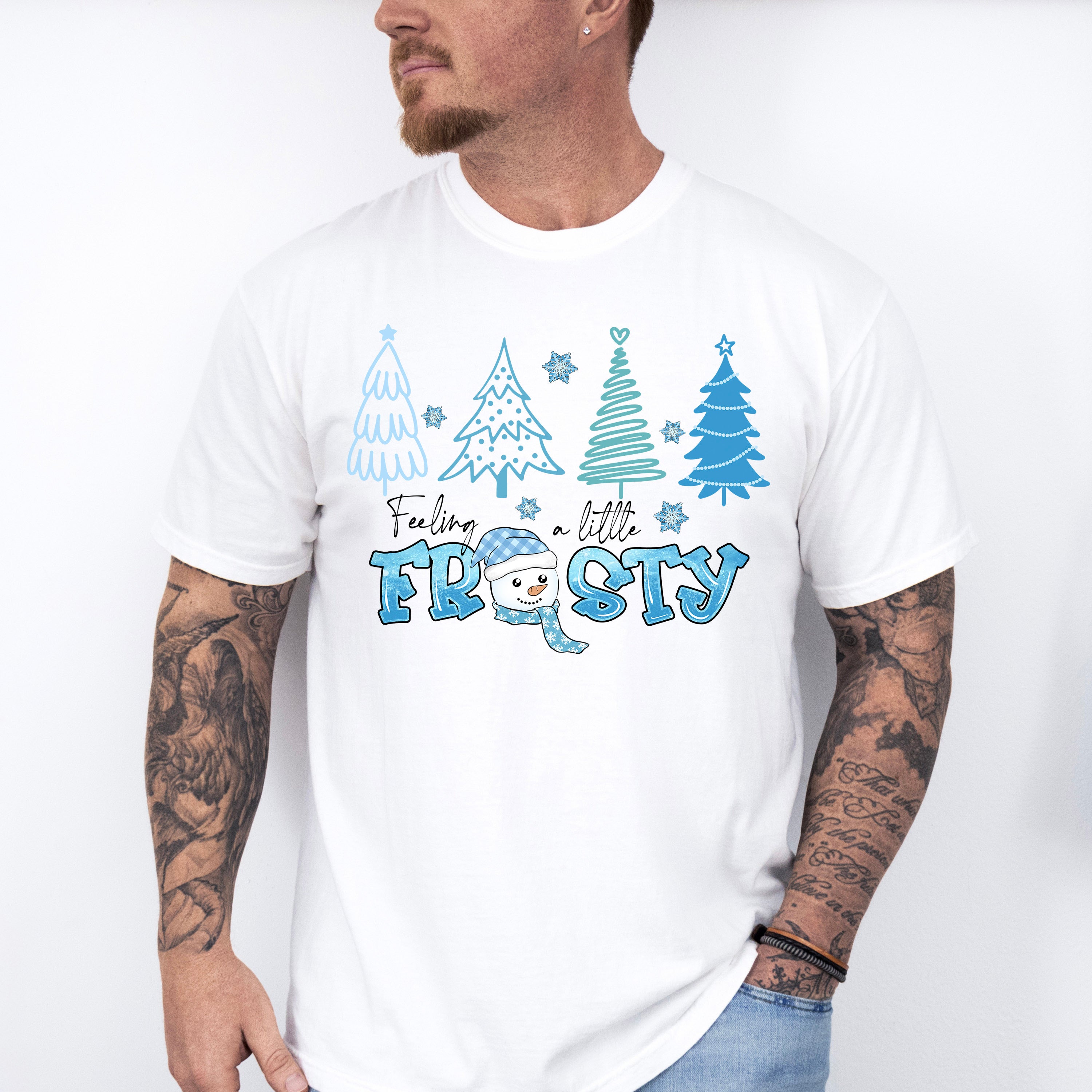 Feeling A Little Frosty Tree Design - Winter Unisex Crewneck T-Shirt Sweatshirt Hoodie