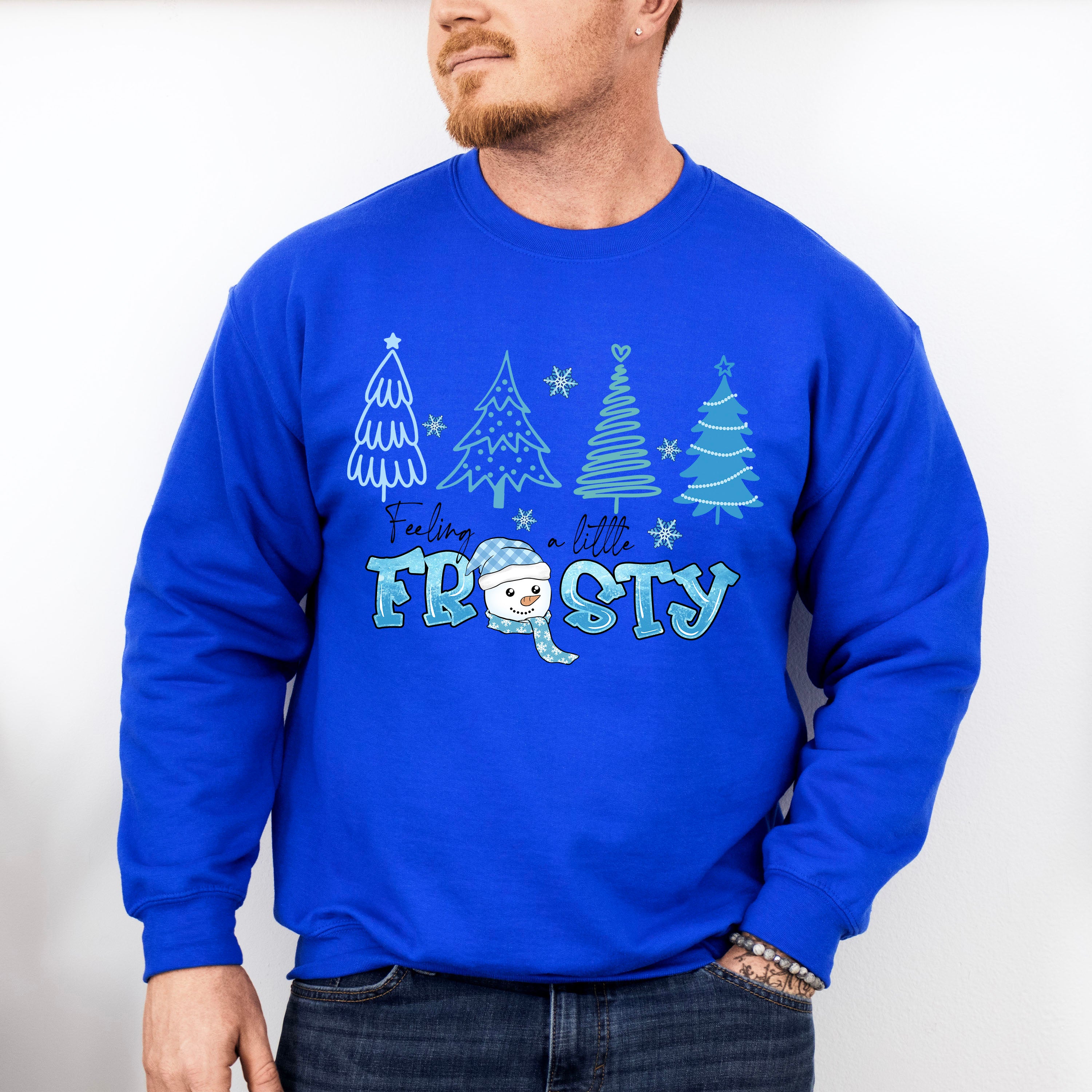 Feeling A Little Frosty Tree Design - Winter Unisex Crewneck T-Shirt Sweatshirt Hoodie
