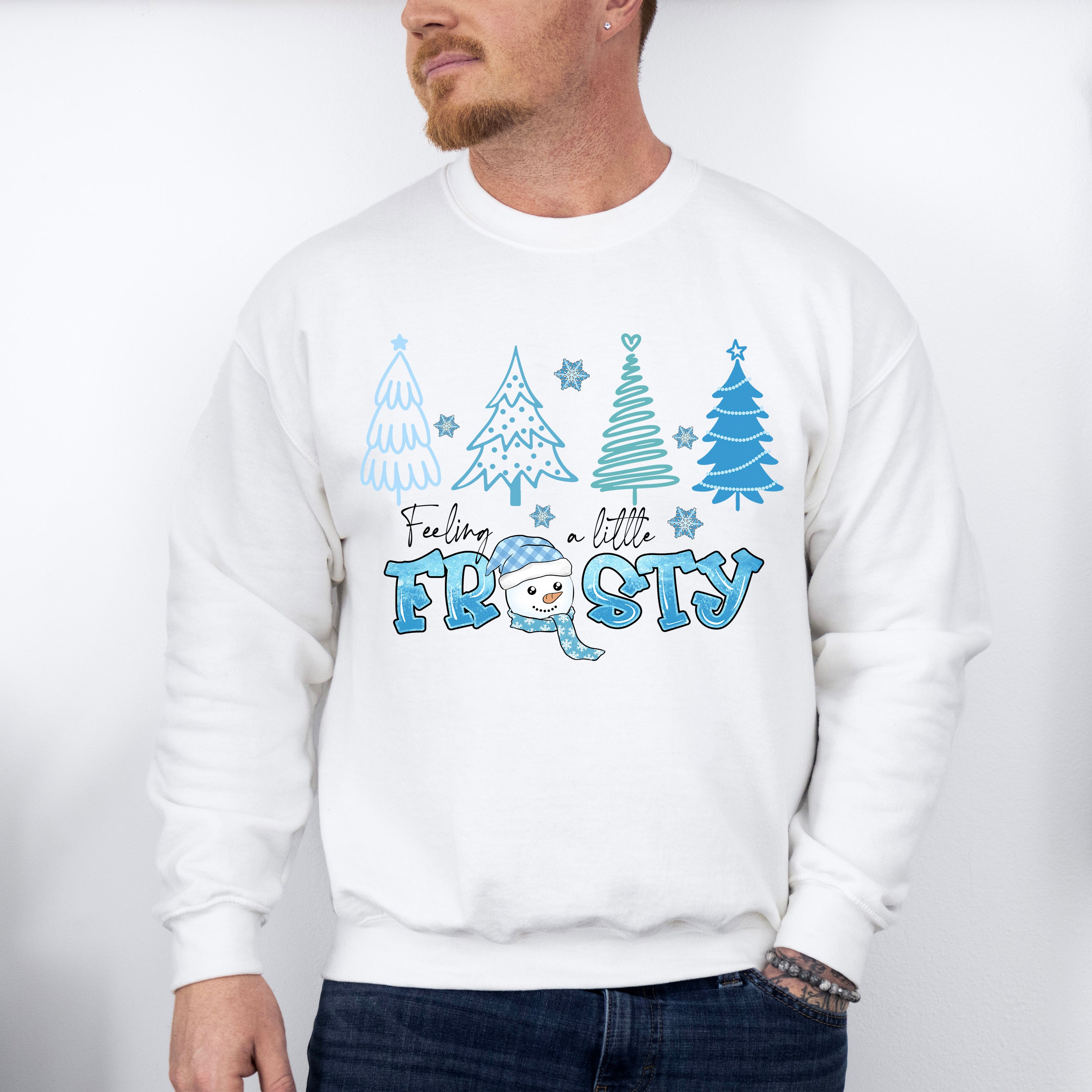 Feeling A Little Frosty Tree Design - Winter Unisex Crewneck T-Shirt Sweatshirt Hoodie