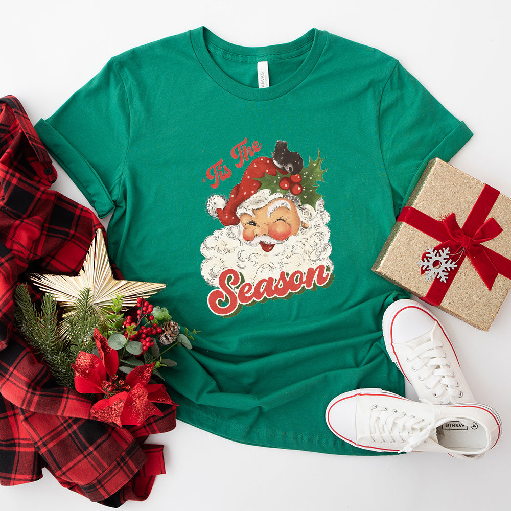 Santa Claus 'Tis The Season - Christmas Unisex Crewneck T-Shirt Sweatshirt Hoodie