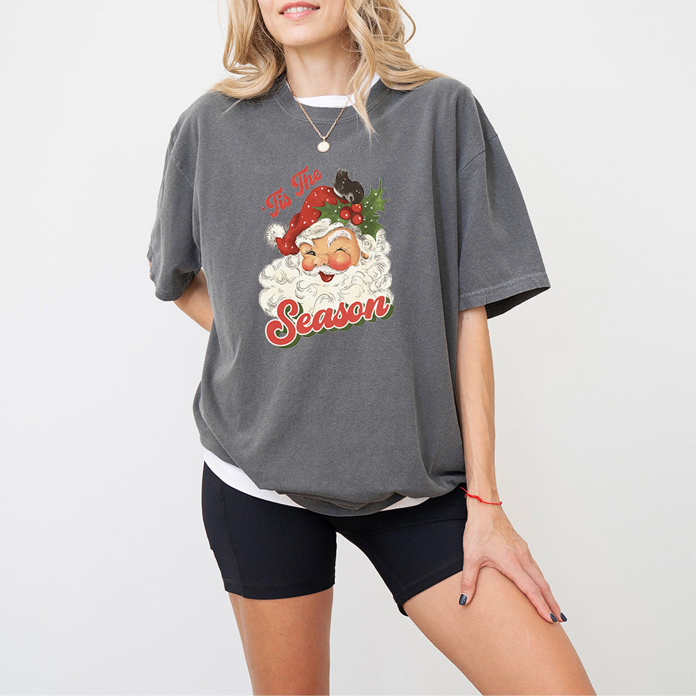 Santa Claus 'Tis The Season - Christmas Unisex Crewneck T-Shirt Sweatshirt Hoodie