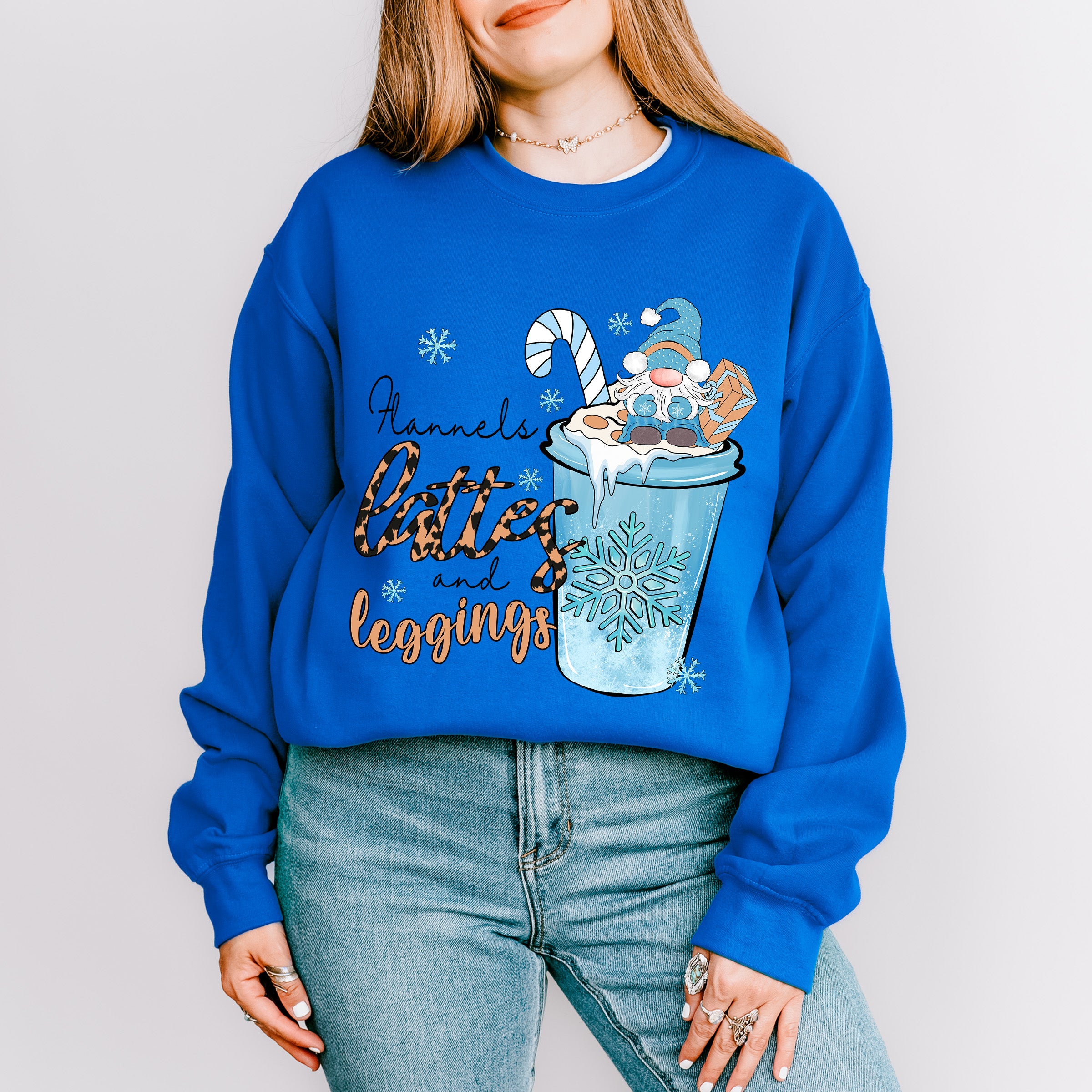 Flannels Lattes And Leggings - Winter Unisex Crewneck T-Shirt Sweatshirt Hoodie