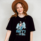 Merry And Bright Snowman Design - Winter Unisex Crewneck T-Shirt Sweatshirt Hoodie