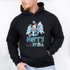 Merry And Bright Snowman Design - Winter Unisex Crewneck T-Shirt Sweatshirt Hoodie
