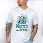 Merry And Bright Snowman Design - Winter Unisex Crewneck T-Shirt Sweatshirt Hoodie