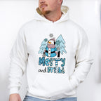 Merry And Bright Snowman Design - Winter Unisex Crewneck T-Shirt Sweatshirt Hoodie