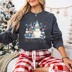 Christmas Vibes Snowman And Reindeer - Winter Unisex Crewneck T-Shirt Sweatshirt Hoodie