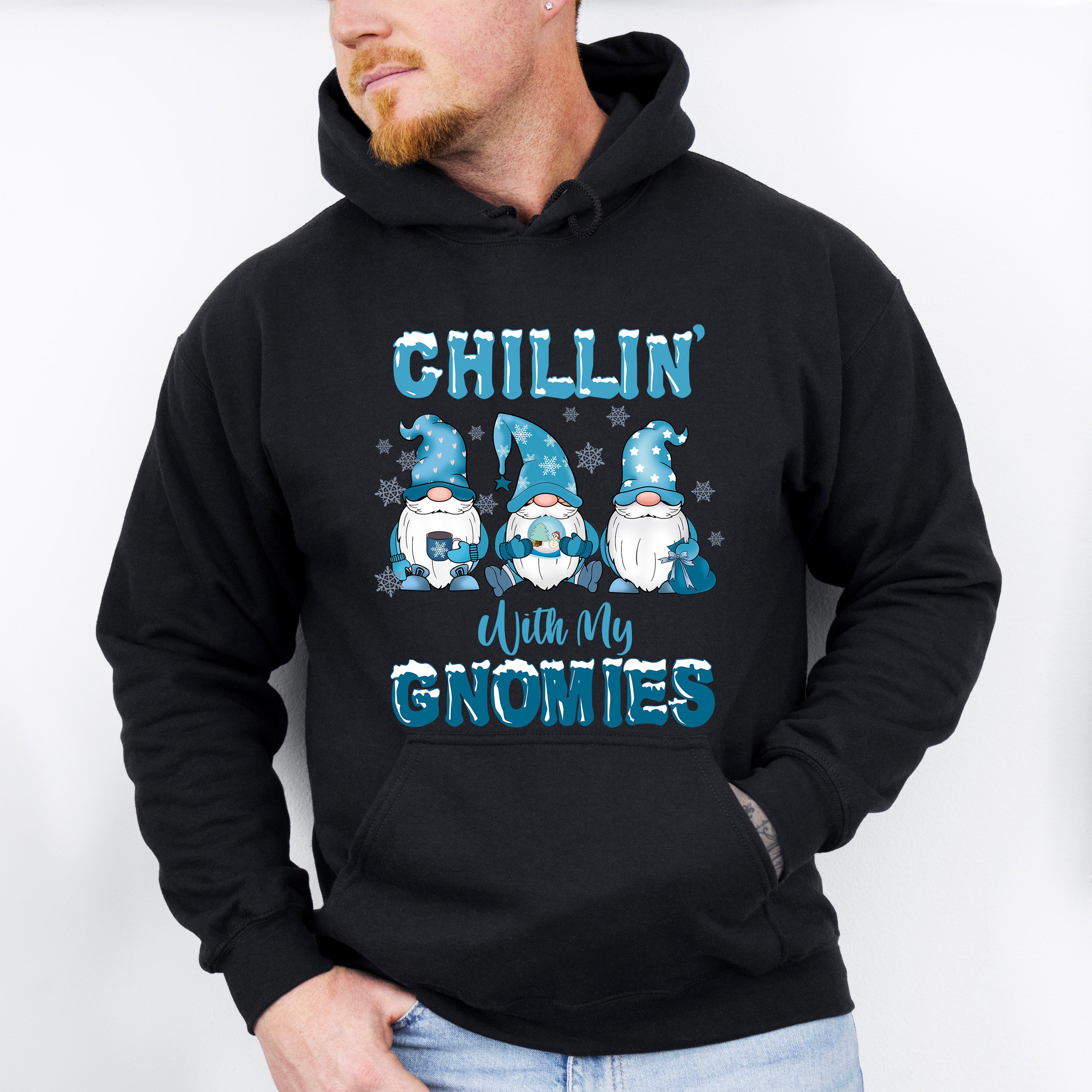 Chillin' With My Gnomies Design - Winter Unisex Crewneck T-Shirt Sweatshirt Hoodie