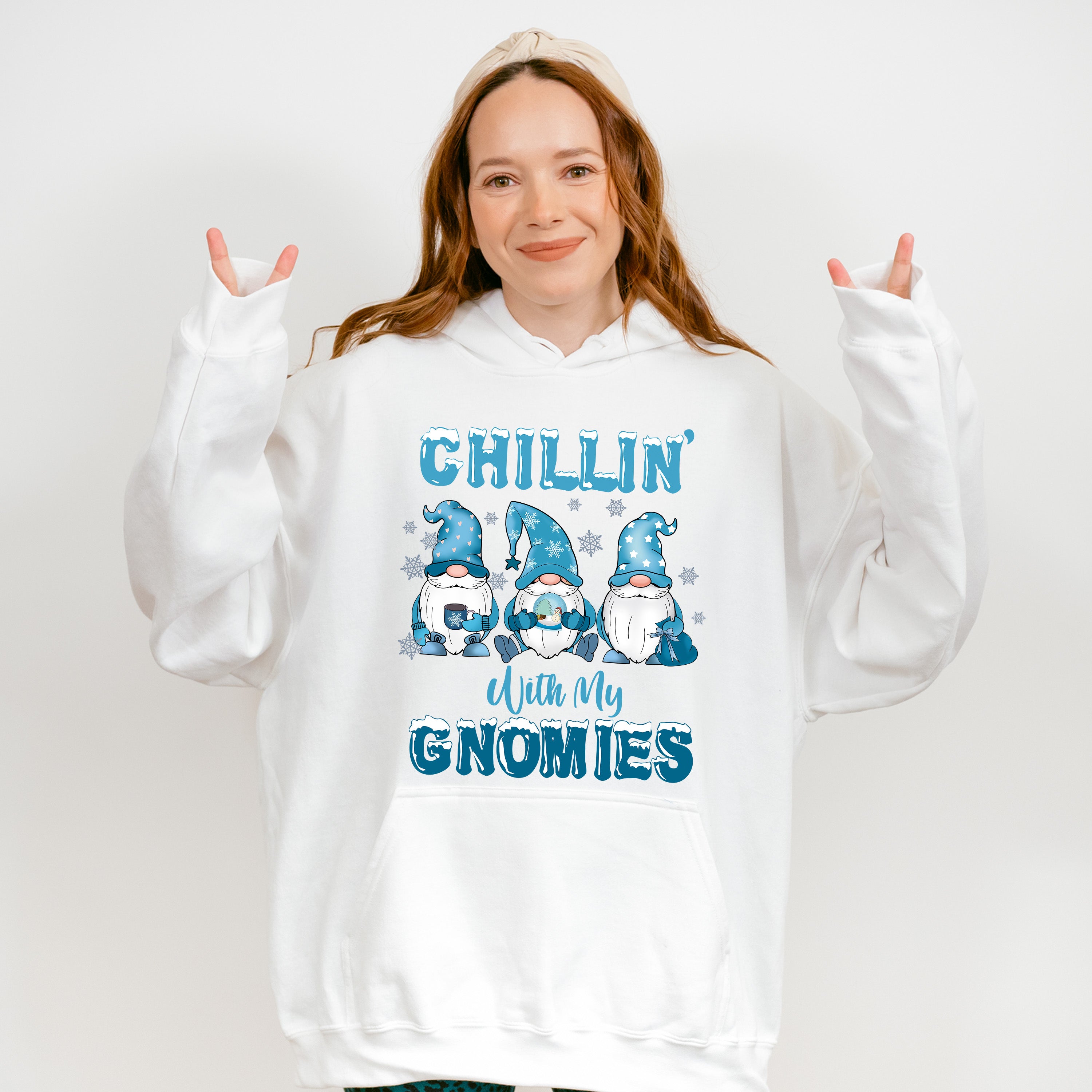 Chillin' With My Gnomies Design - Winter Unisex Crewneck T-Shirt Sweatshirt Hoodie