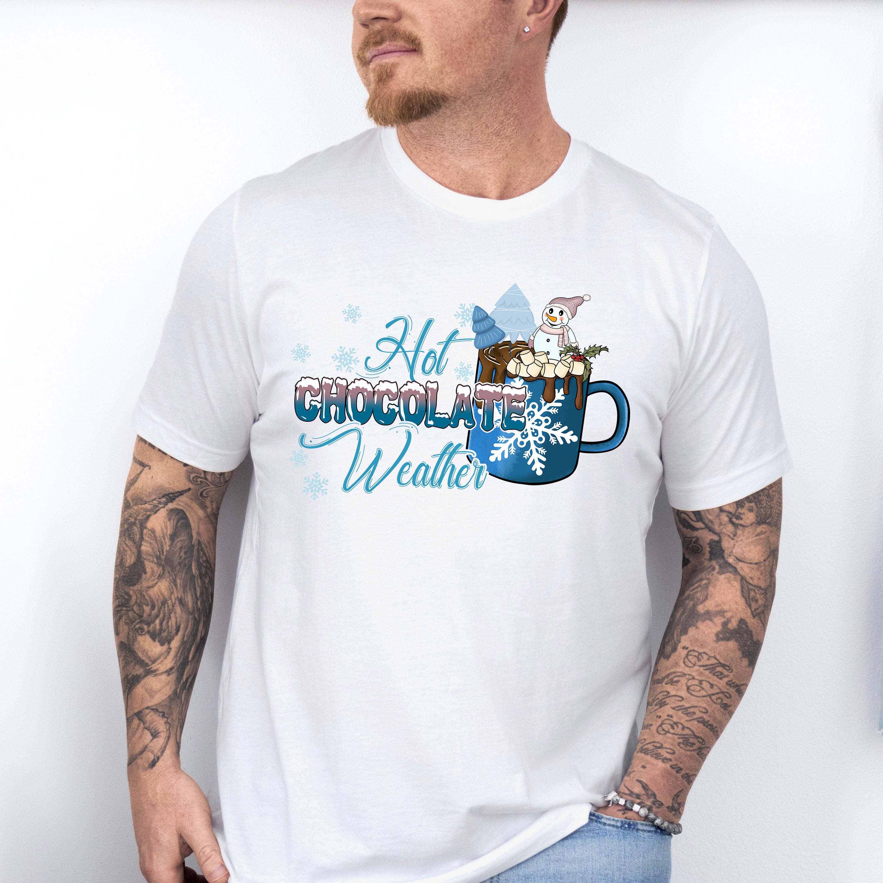 Hot Chocolate Weather Cup Design - Winter Unisex Crewneck T-Shirt Sweatshirt Hoodie