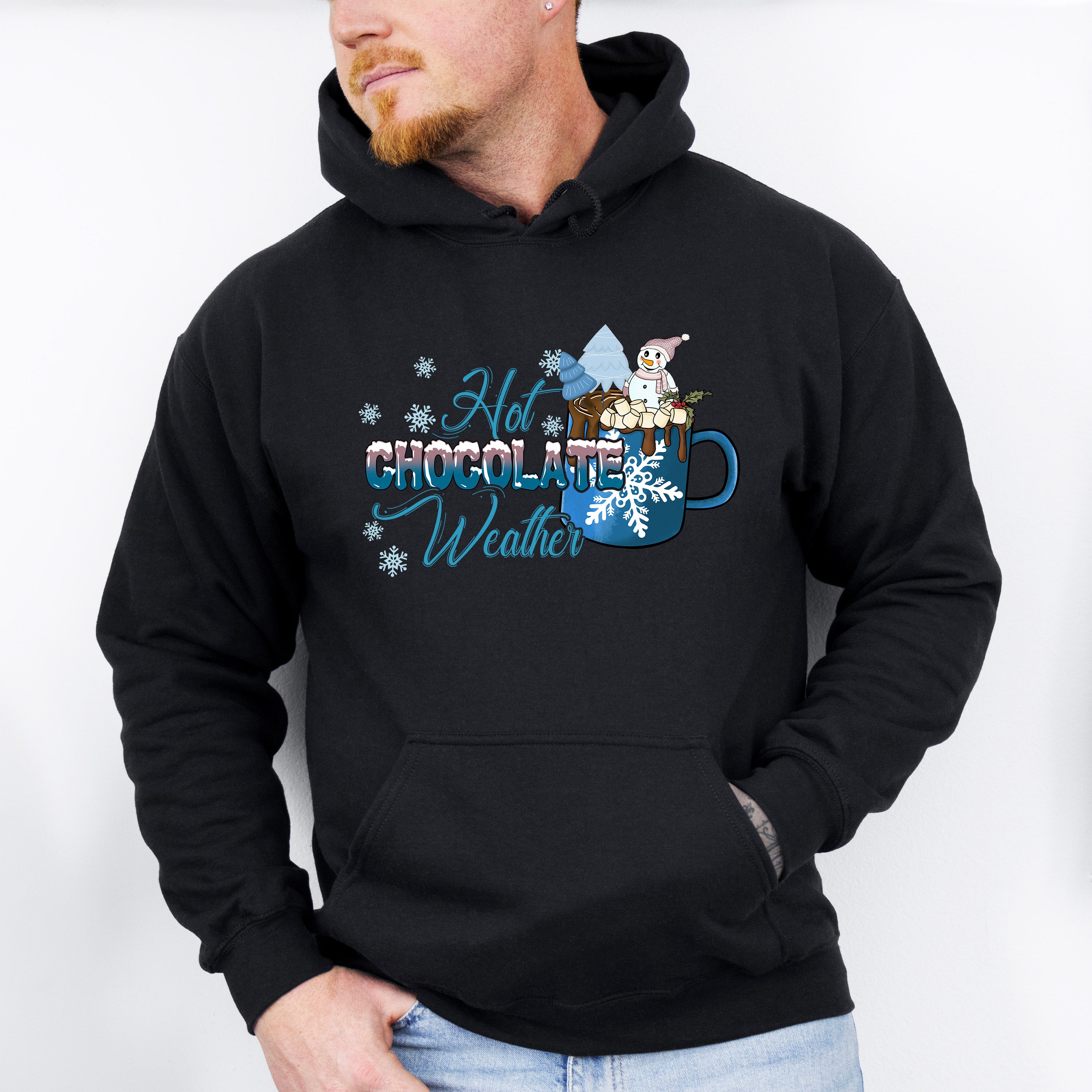 Hot Chocolate Weather Cup Design - Winter Unisex Crewneck T-Shirt Sweatshirt Hoodie