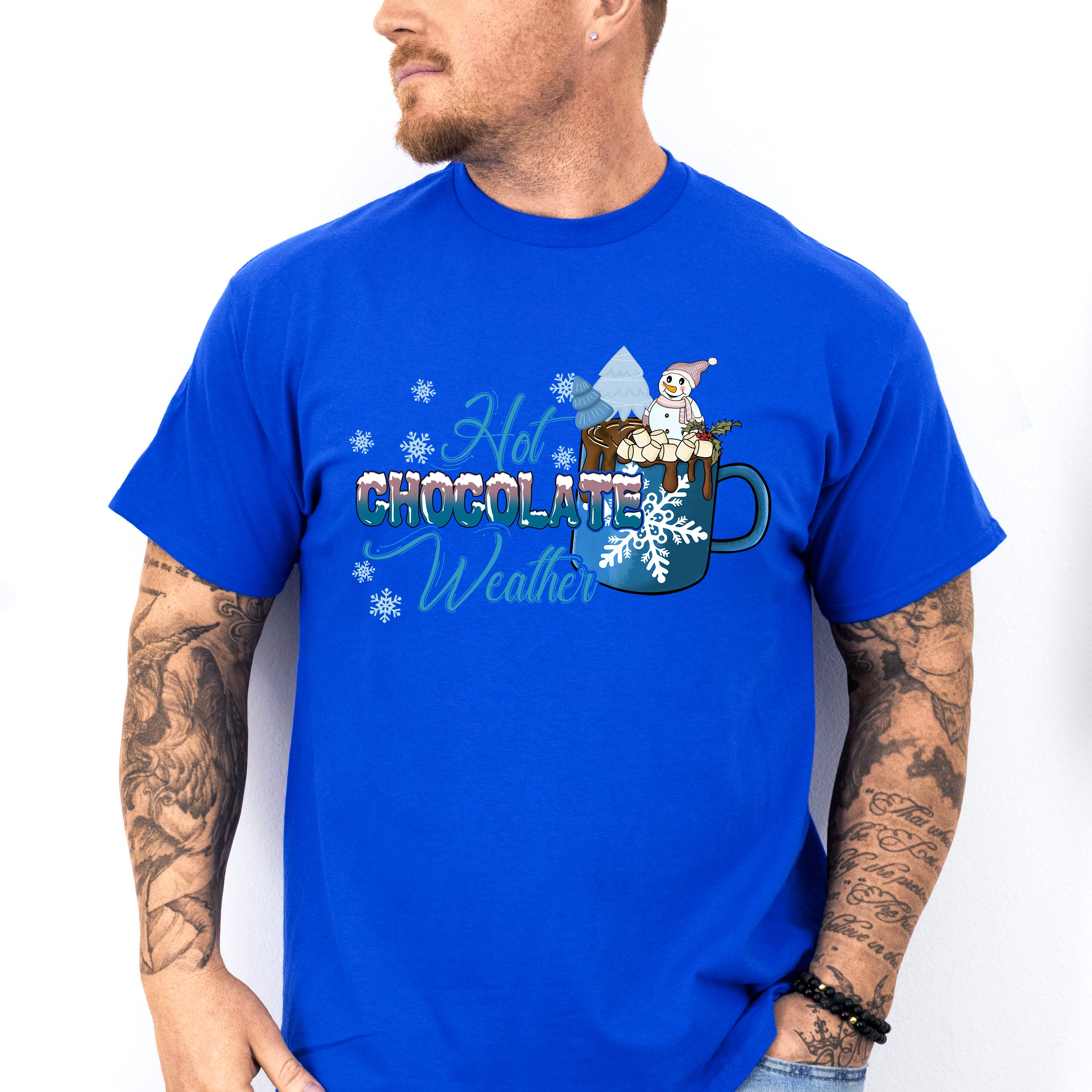 Hot Chocolate Weather Cup Design - Winter Unisex Crewneck T-Shirt Sweatshirt Hoodie