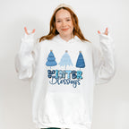 Winter Blessings Tree Design - Winter Unisex Crewneck T-Shirt Sweatshirt Hoodie