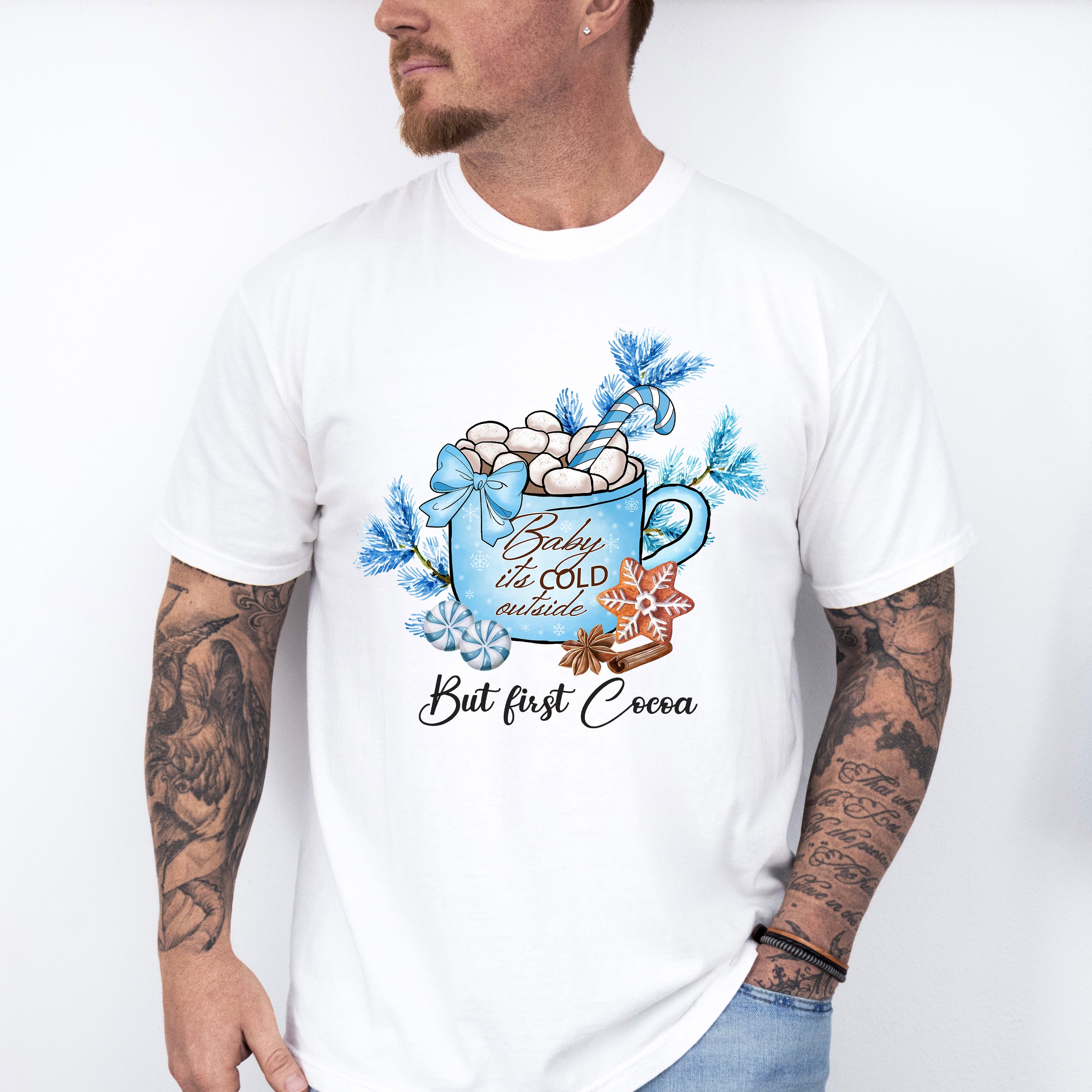 But First Cocoa - Winter Unisex Crewneck T-Shirt Sweatshirt Hoodie