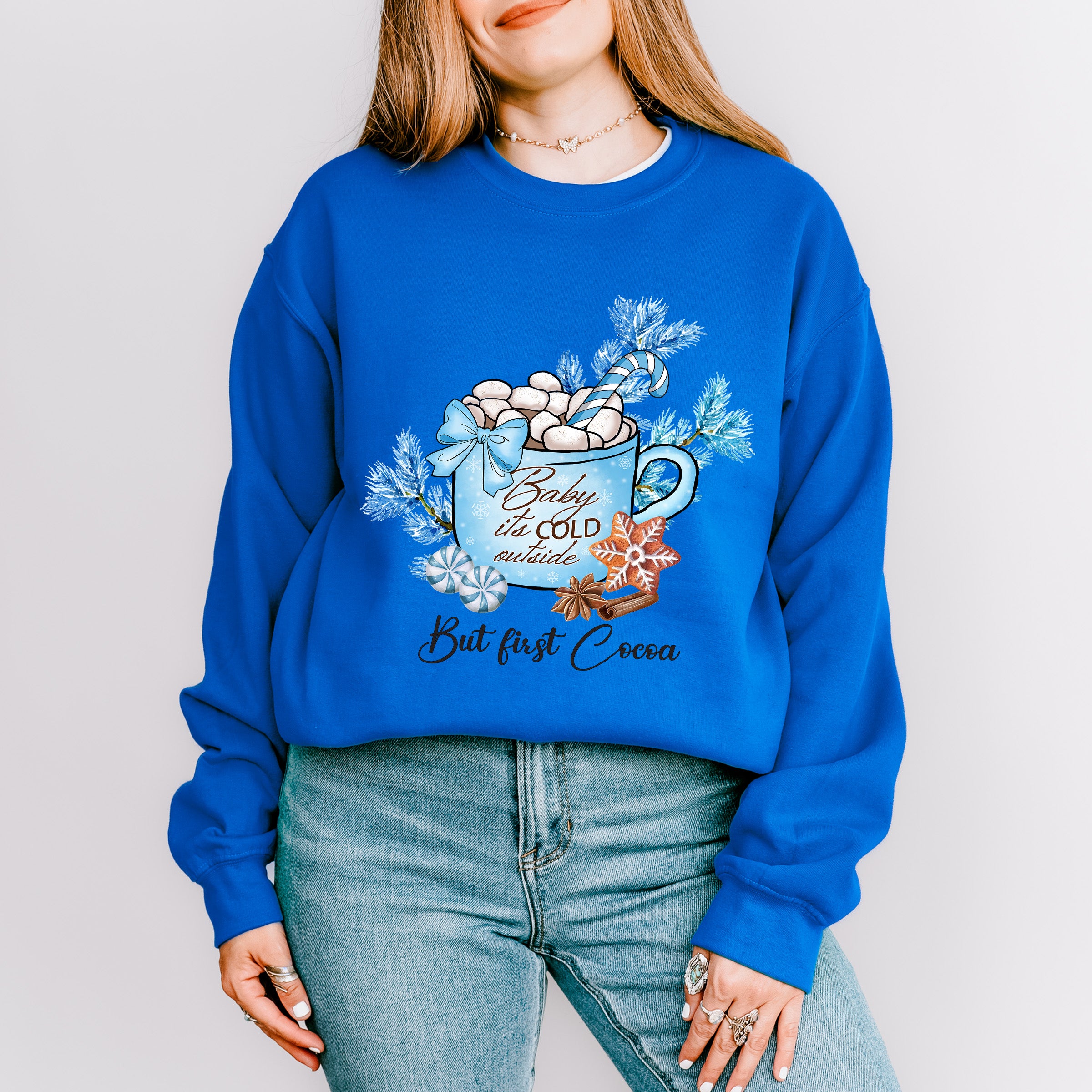 But First Cocoa - Winter Unisex Crewneck T-Shirt Sweatshirt Hoodie