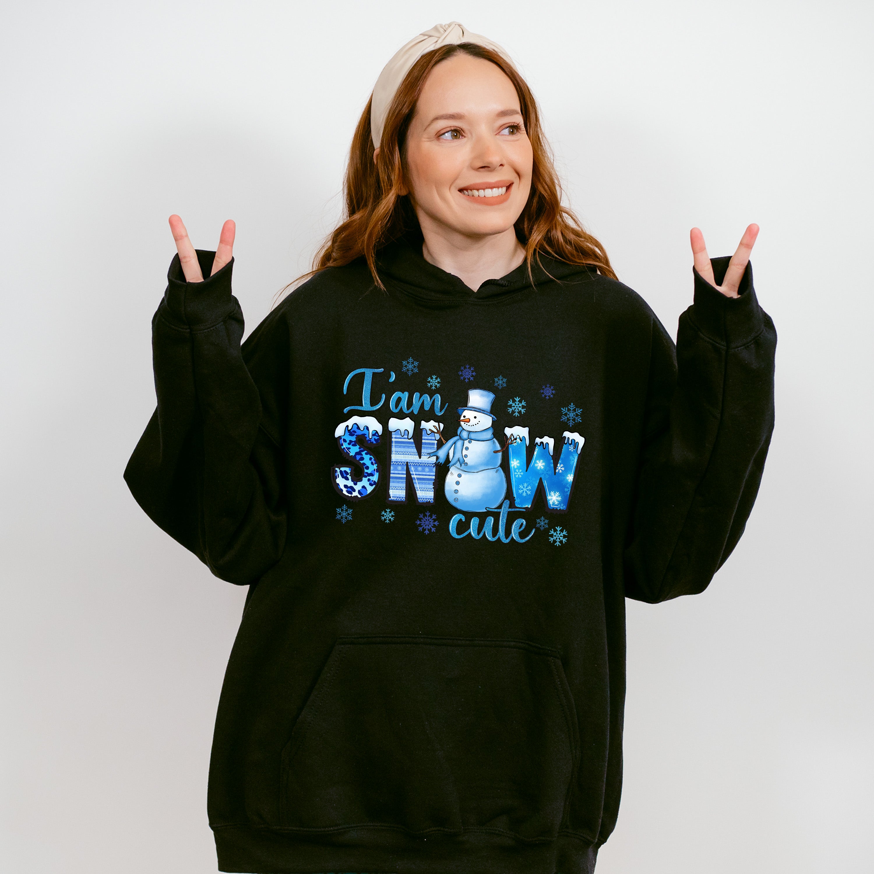 Snowcute Blue Design - Winter Unisex Crewneck T-Shirt Sweatshirt Hoodie