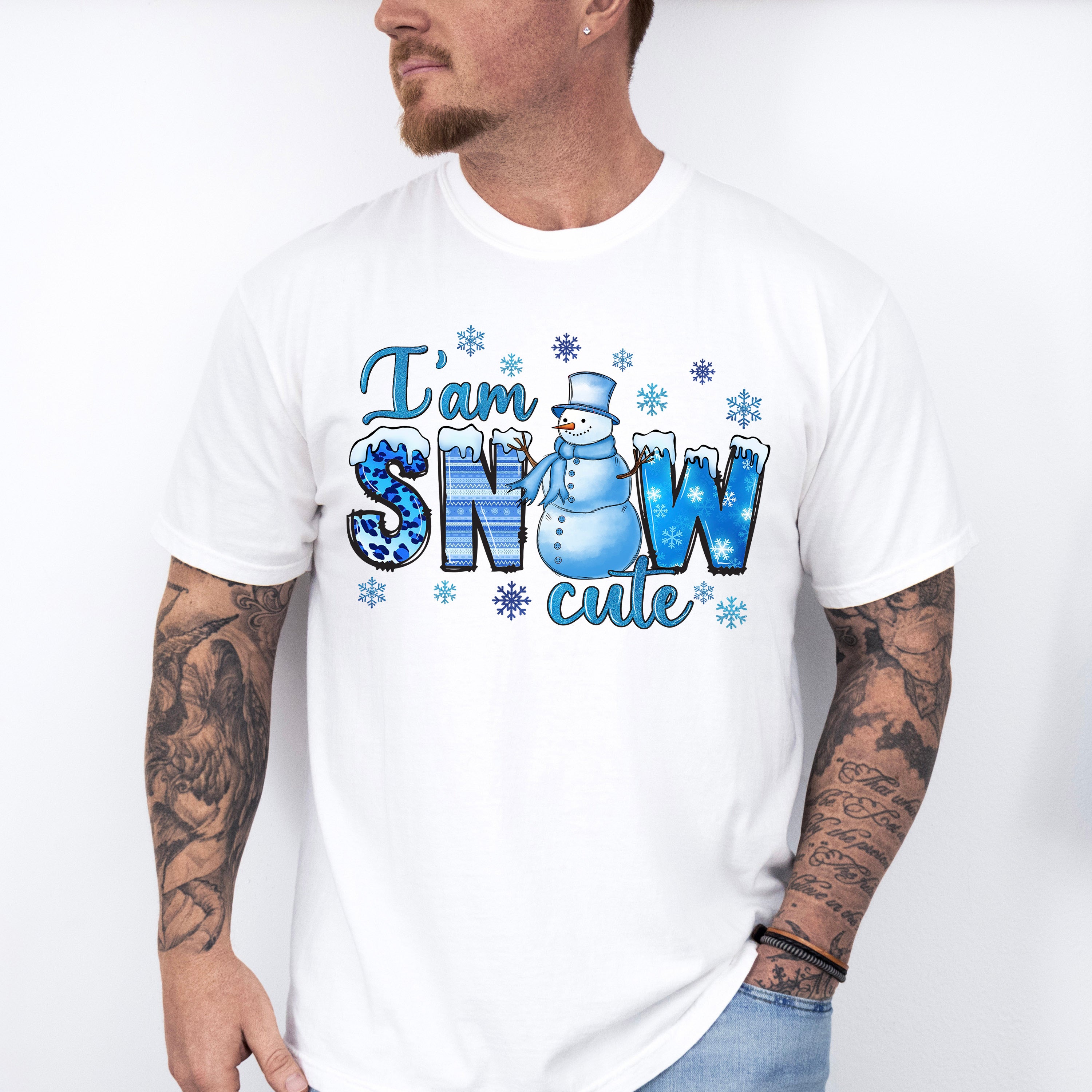 Snowcute Blue Design - Winter Unisex Crewneck T-Shirt Sweatshirt Hoodie