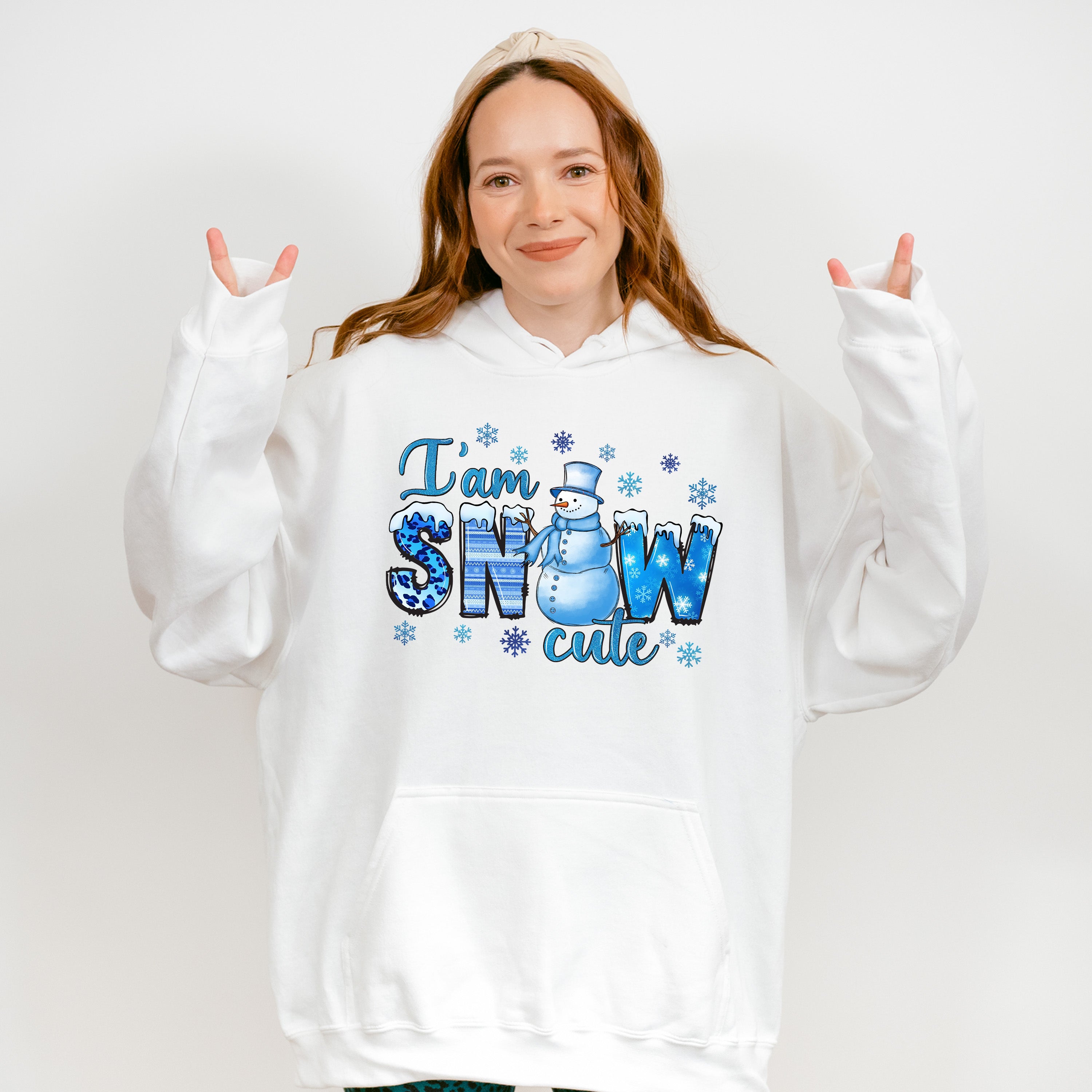 Snowcute Blue Design - Winter Unisex Crewneck T-Shirt Sweatshirt Hoodie