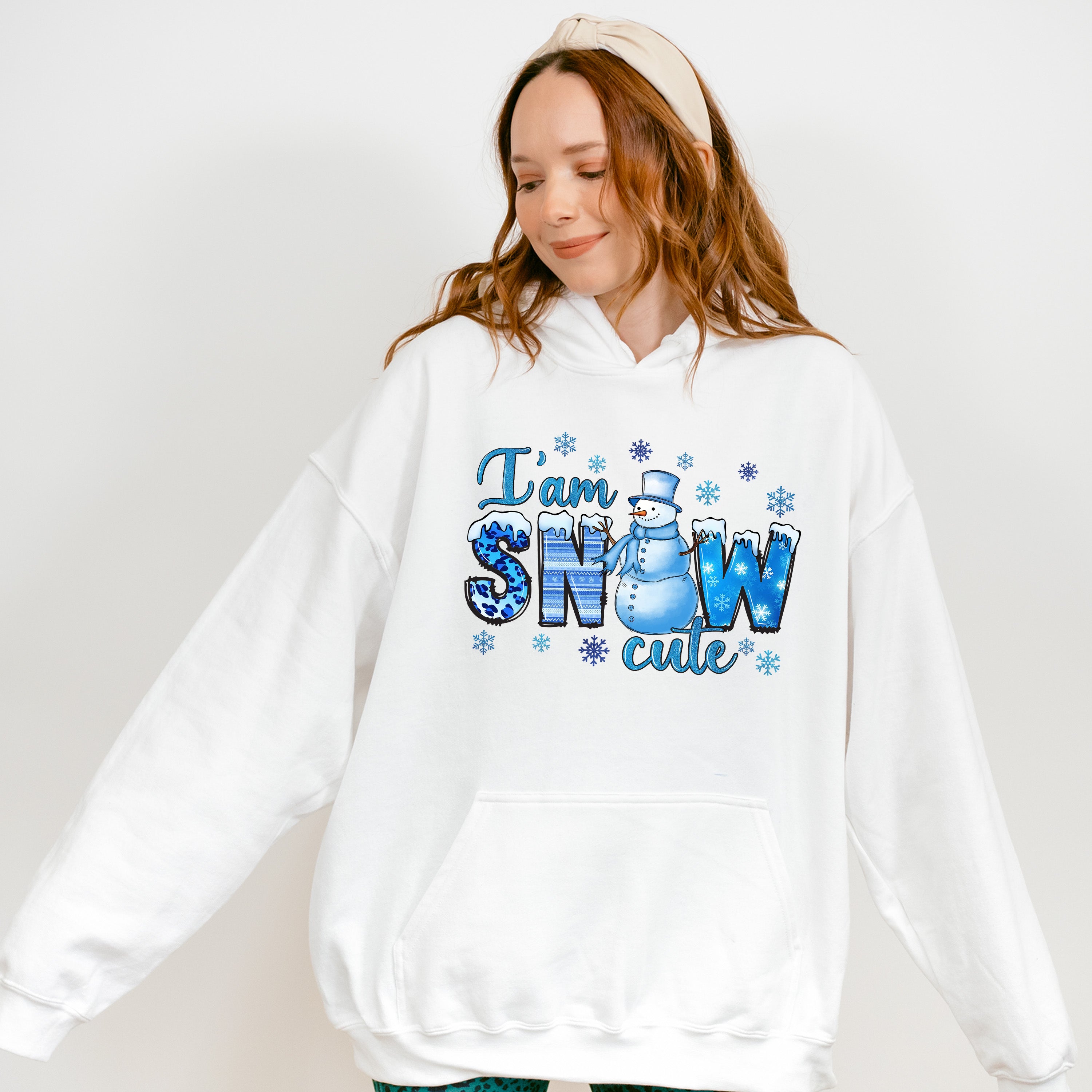 Snowcute Blue Design - Winter Unisex Crewneck T-Shirt Sweatshirt Hoodie