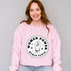 Women Power Rising Fist Design - Feminism Theme Unisex Crewneck T-Shirt Sweatshirt Hoodie