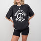 Protect Kids Not Guns Peace Sign Design - Woman Empowerment  Theme Unisex Crewneck T-Shirt Sweatshirt Hoodie