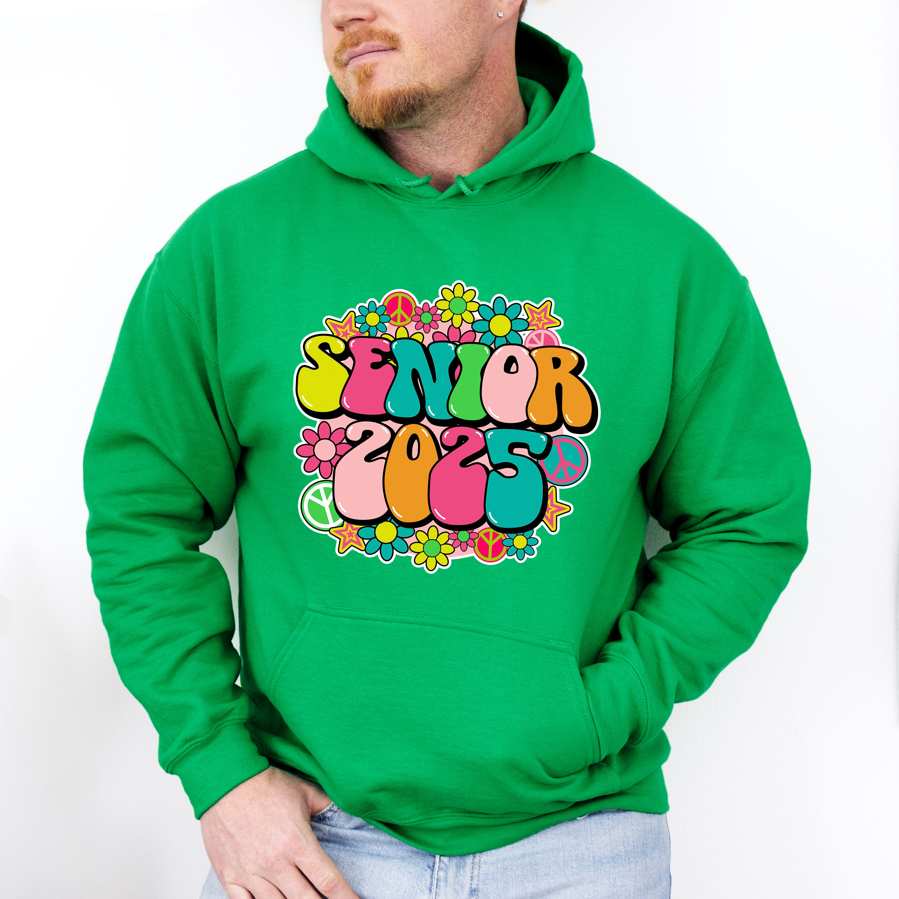 Senior 2025 Flower Design - Graduation Unisex Crewneck T-Shirt Sweatshirt Hoodie