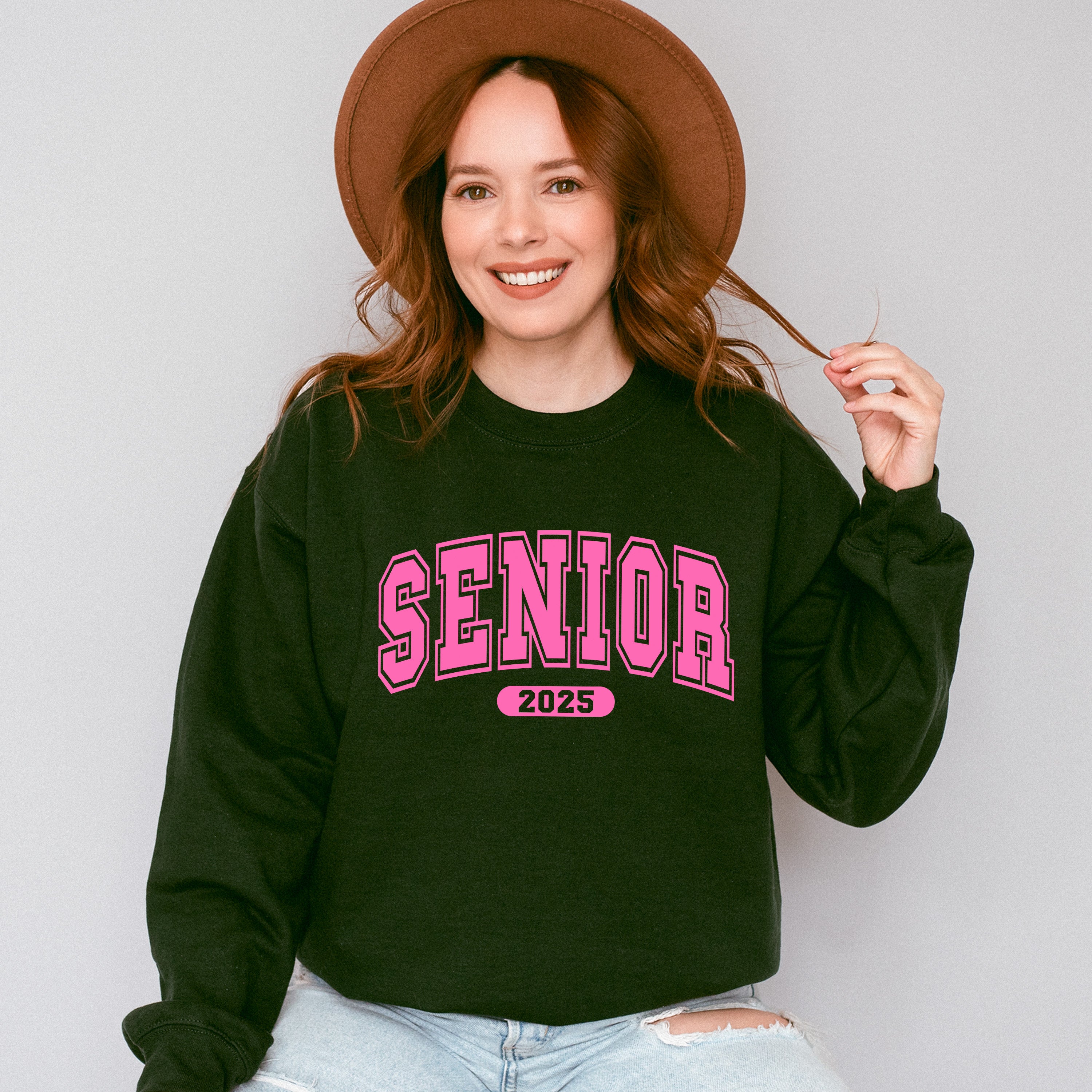 Senior 2025 Pink Design - Graduation Unisex Crewneck T-Shirt Sweatshirt Hoodie