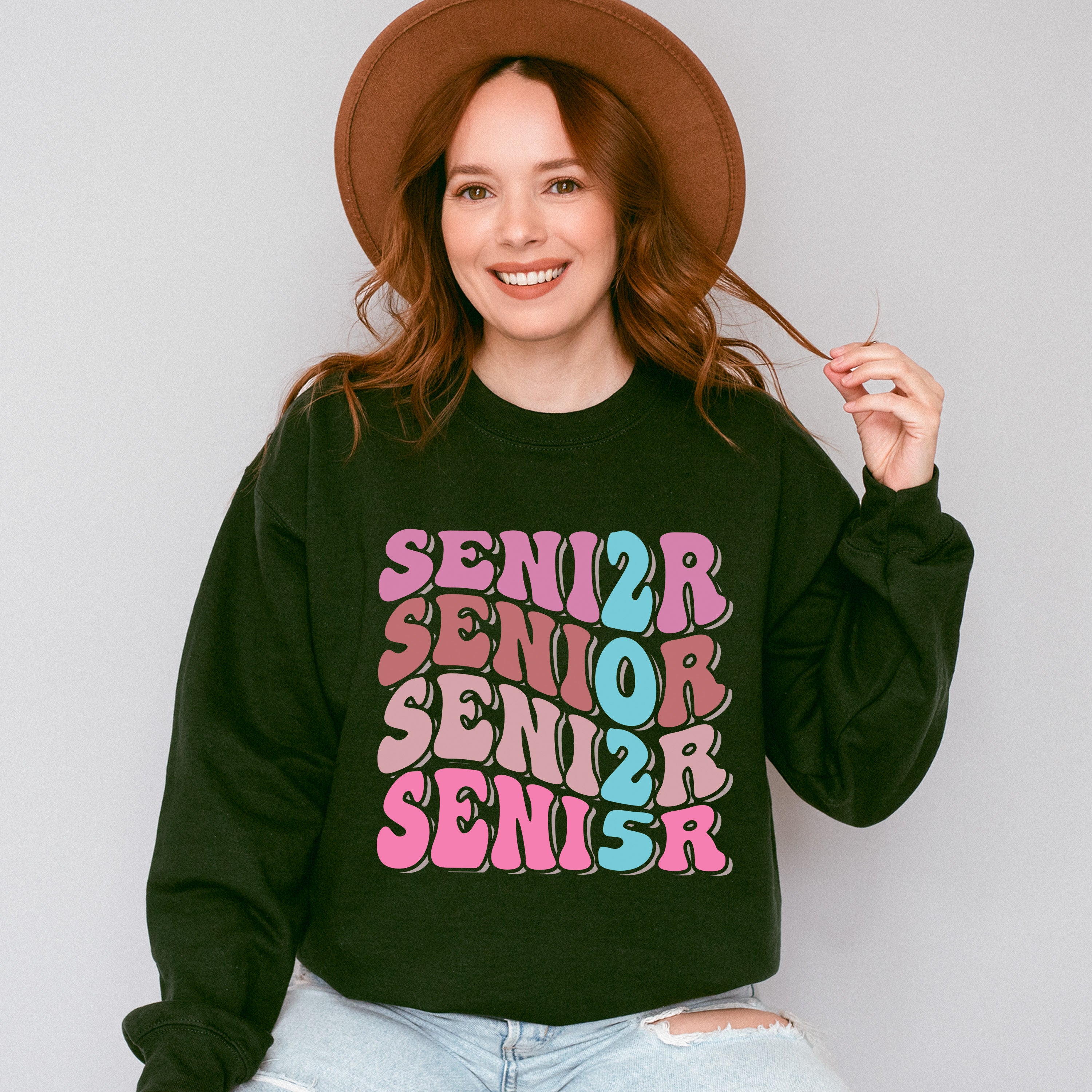 Senior 2025 Vertical Design - Graduation Unisex Crewneck T-Shirt Sweatshirt Hoodie