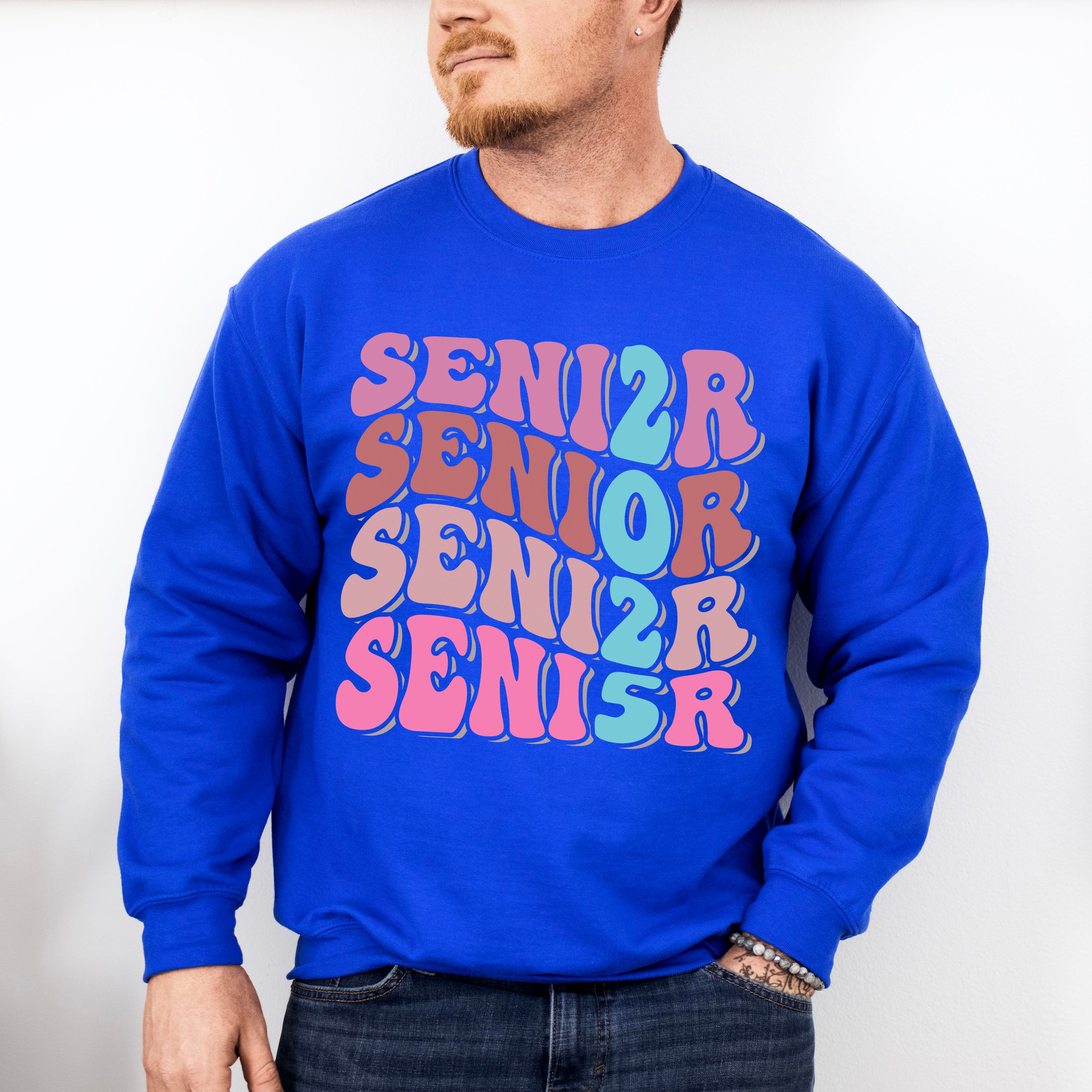 Senior 2025 Vertical Design - Graduation Unisex Crewneck T-Shirt Sweatshirt Hoodie