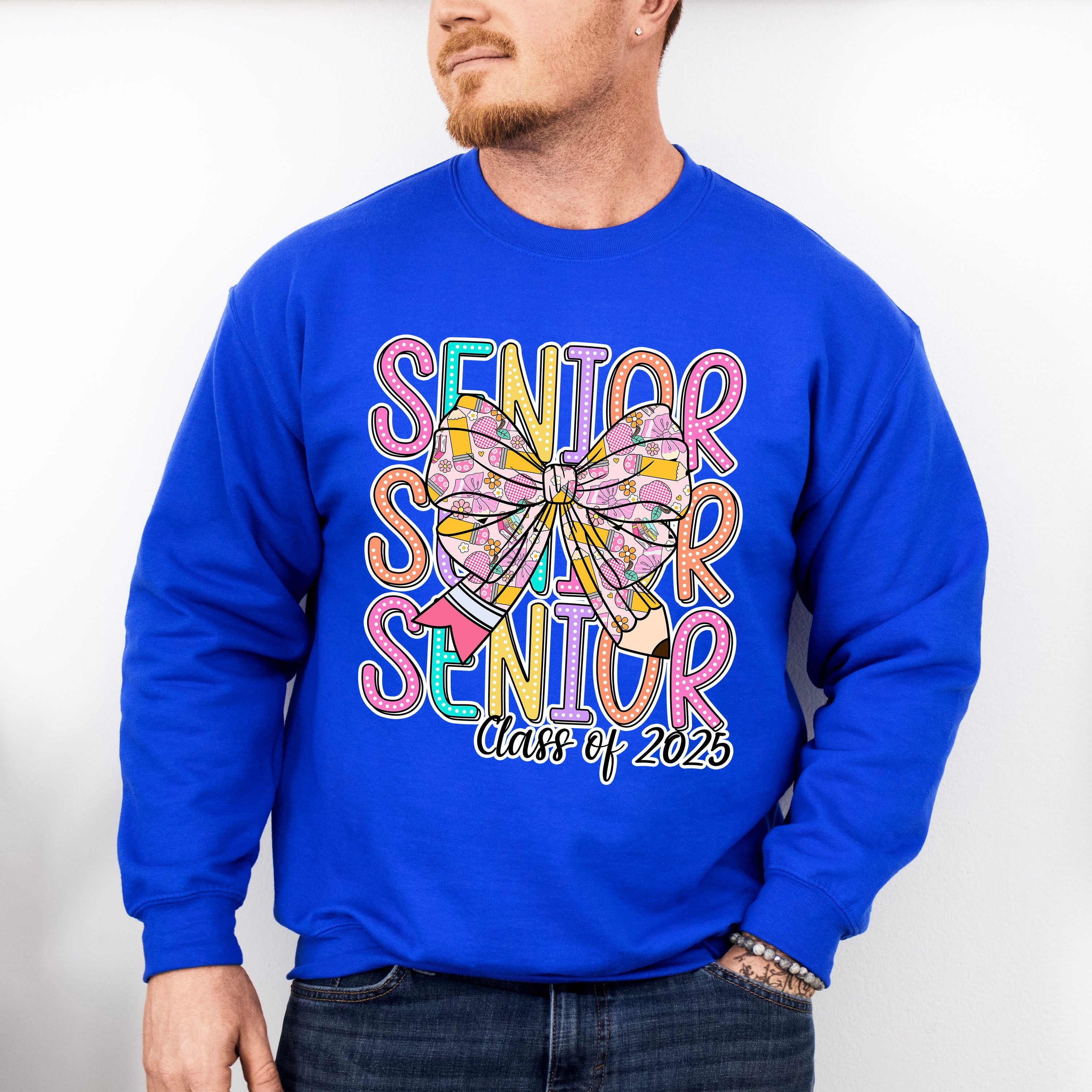 Senior Class Of 2025 Ribbon Design - Graduation Unisex Crewneck T-Shirt Sweatshirt Hoodie